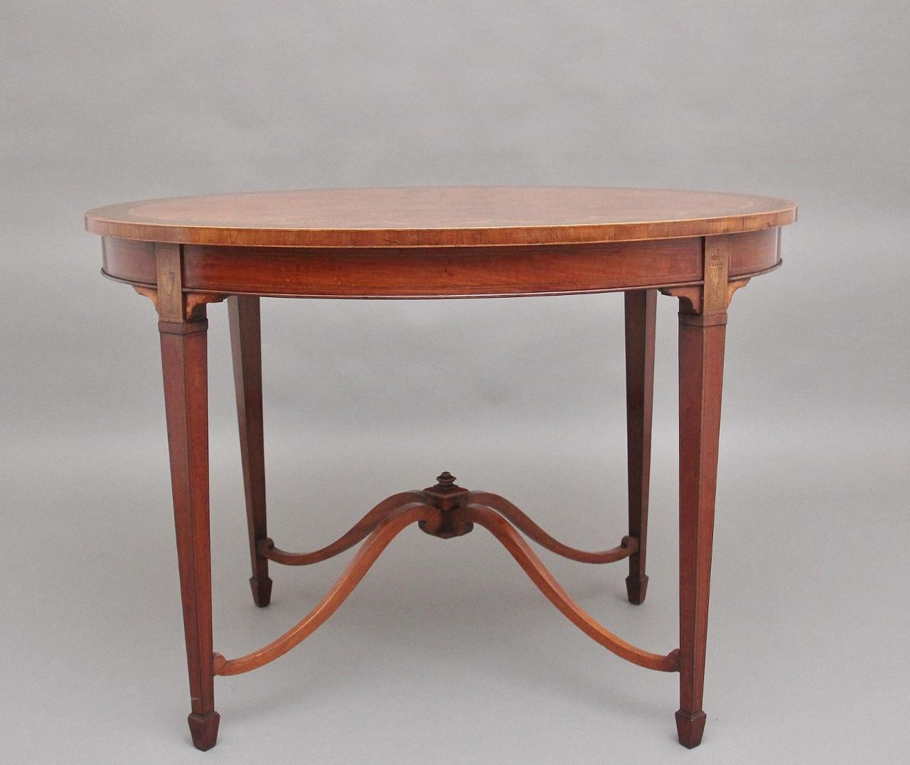 19th Century Inlaid Satinwood Table in the Sheraton Style (1 of 8)