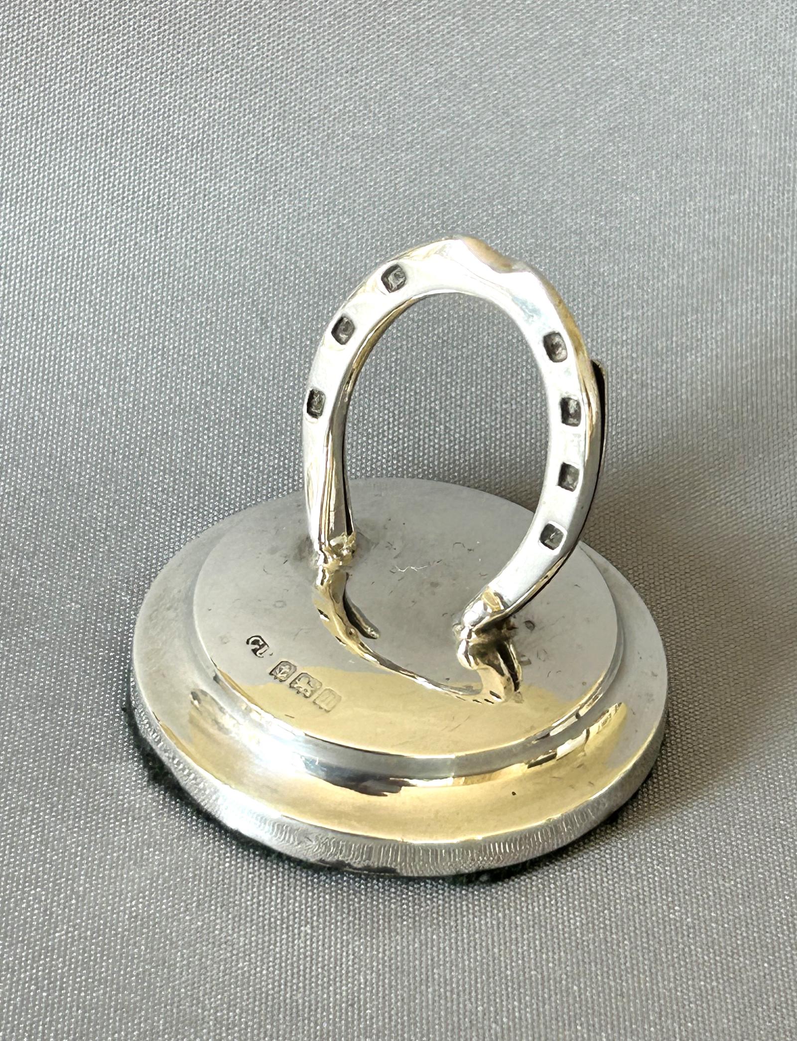 Edwardian Silver Horseshoe Menu / Card Holder (1 of 6)
