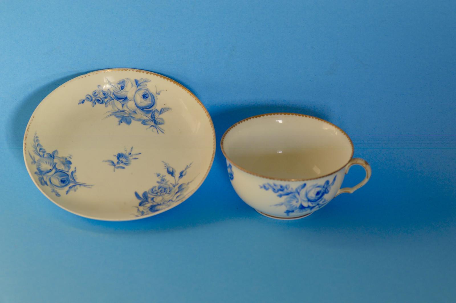 Swansea Porcelain Large Cup & Saucer c.1818 (1 of 7)