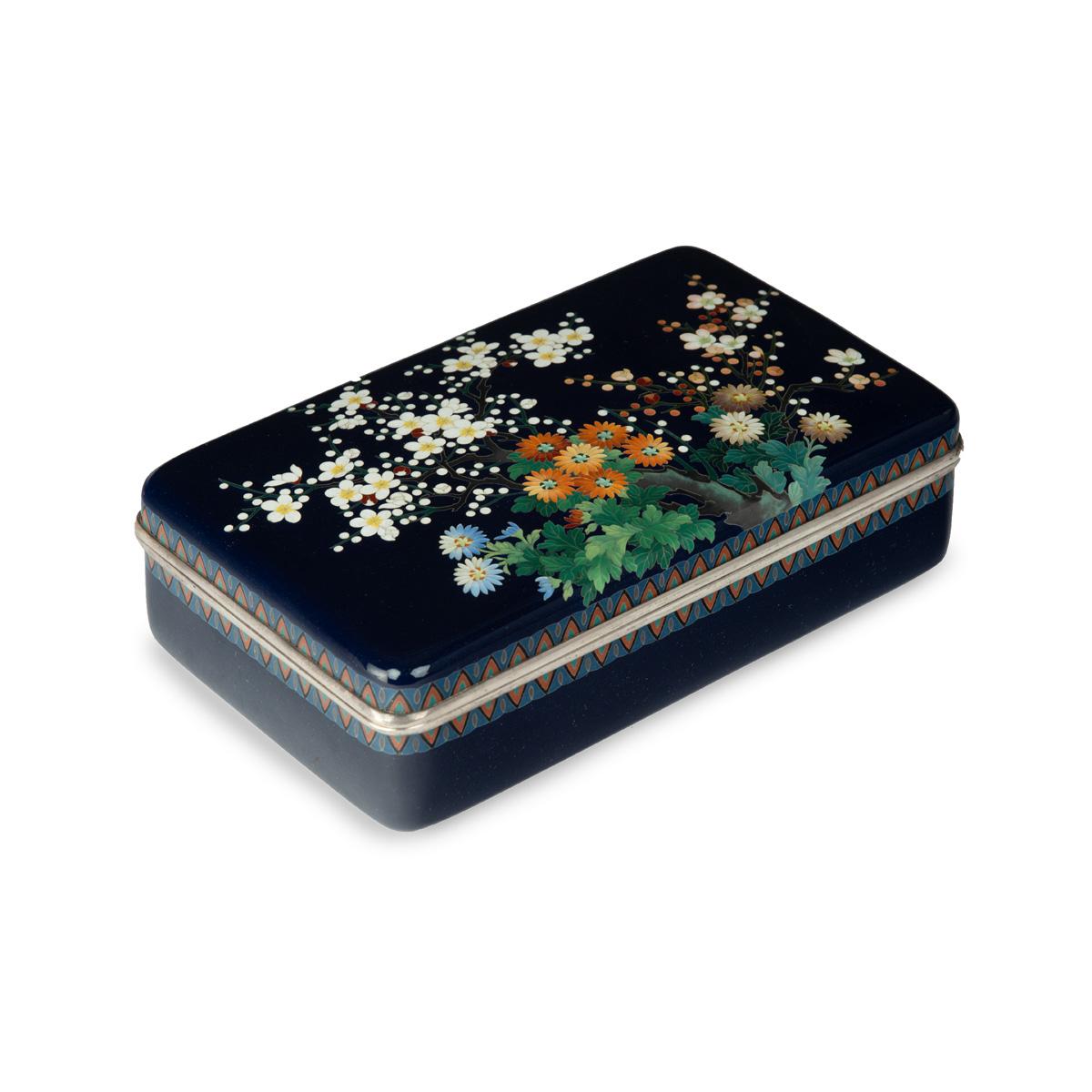 A Meiji Period Cloisonné Box and Cover, Ando Company (1 of 7)