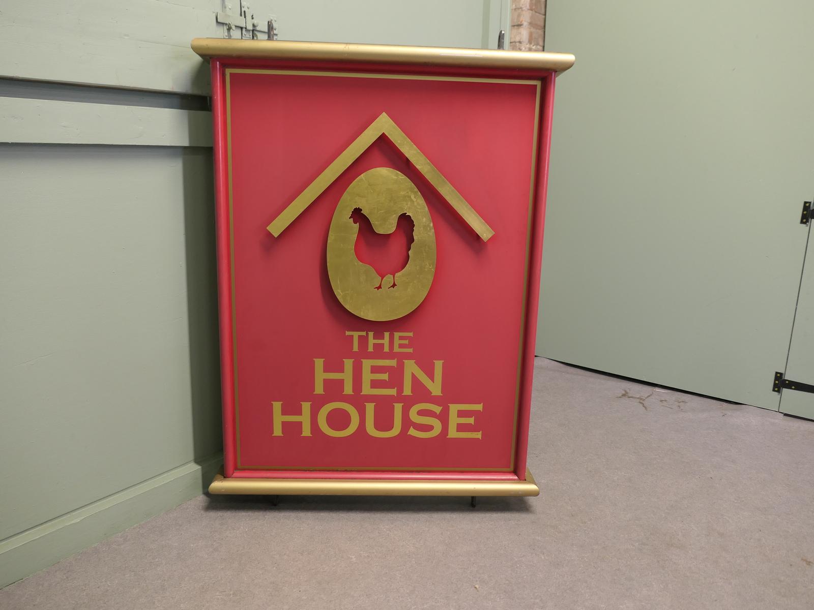 3 Dimensional Metal Framed Hanging Pub Sign - The Hen House (1 of 6) 3 Dimensional Metal Framed Hanging Pub Sign - The Hen House (1 of 6)