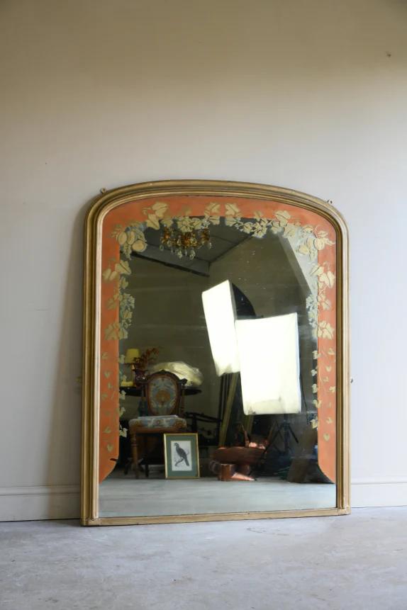 Antique Gilt Overmantle Mirror (1 of 13)