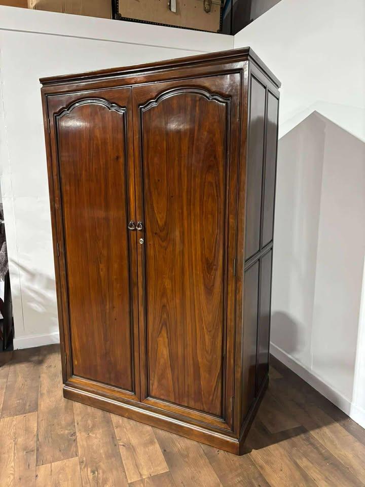 Oriental Style Two Door Mahogany Wardrobe (1 of 19)
