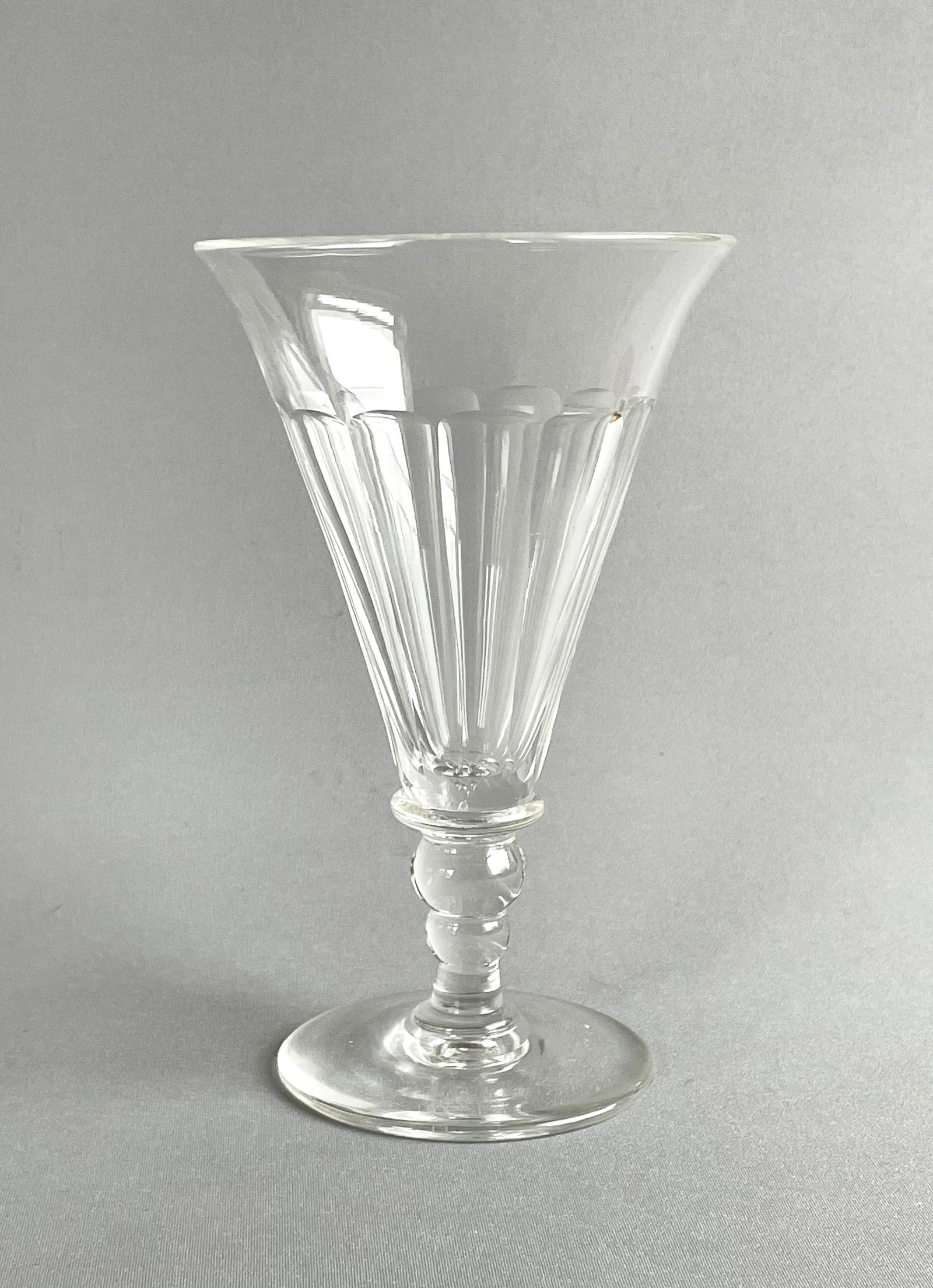 Fine Victorian Cut Glass Wine Flute (1 of 5)