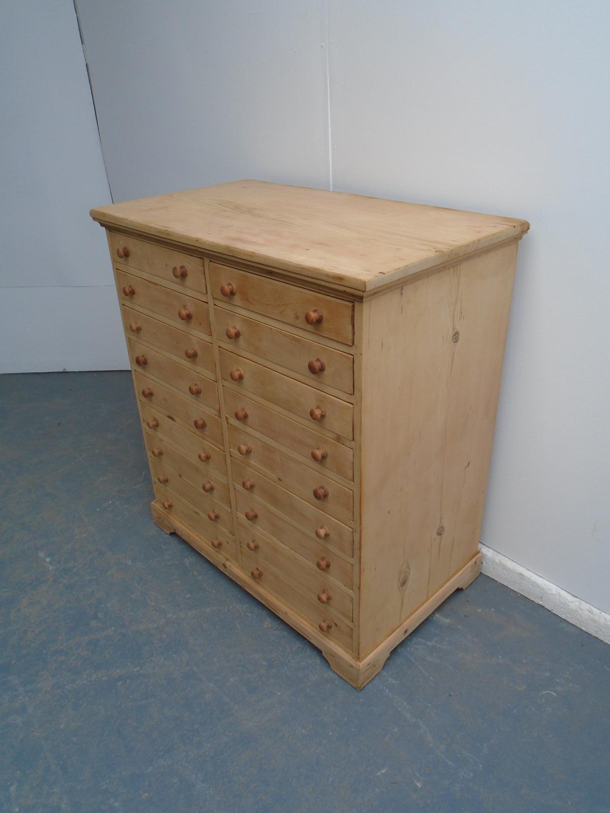 A Rare Antique / Old Pine Victorian Collectors Chest of Drawers to Wax / Paint (1 of 12)