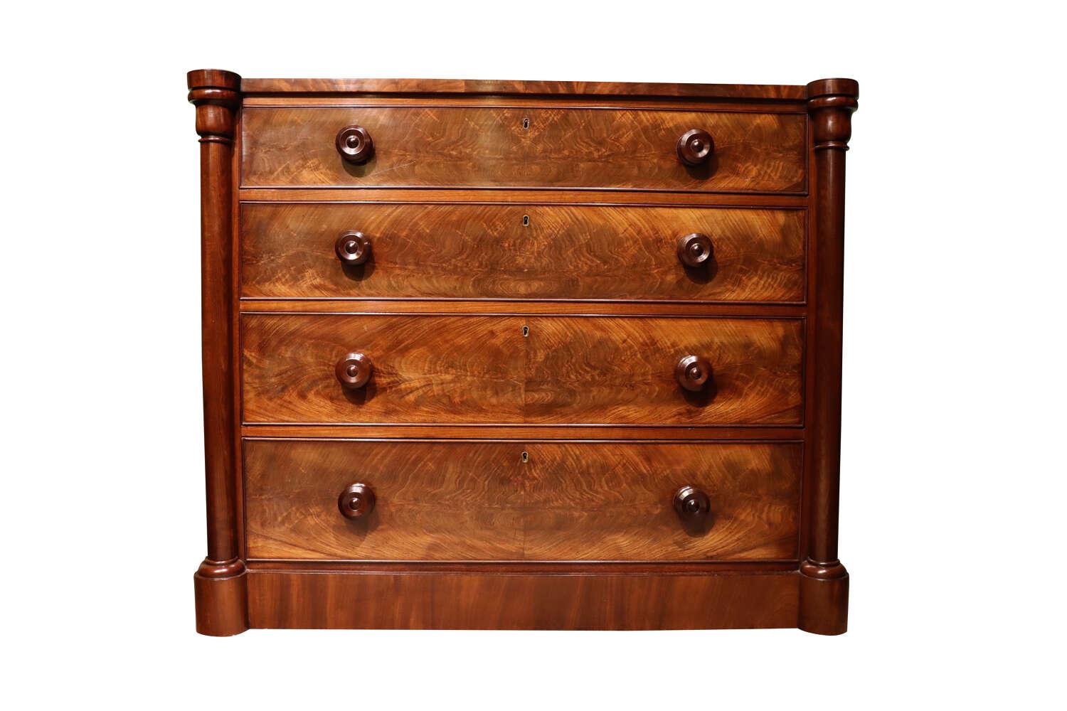 19th Century Mahogany Chest of Drawers (1 of 5)