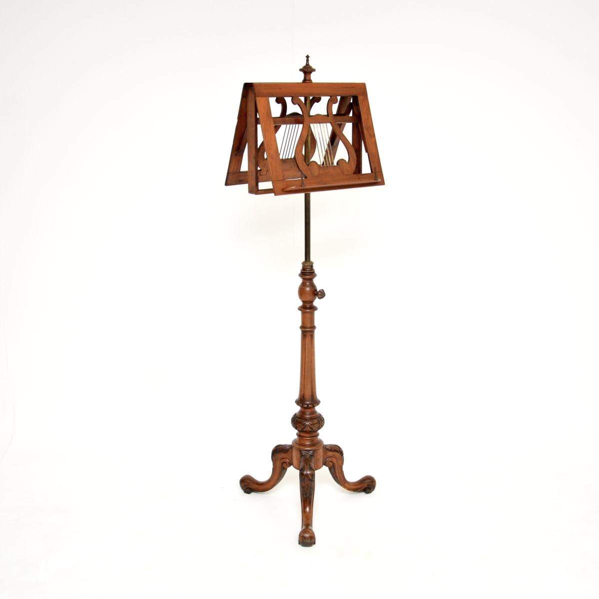 Antique Victorian Carved Walnut Music Stand (1 of 12)