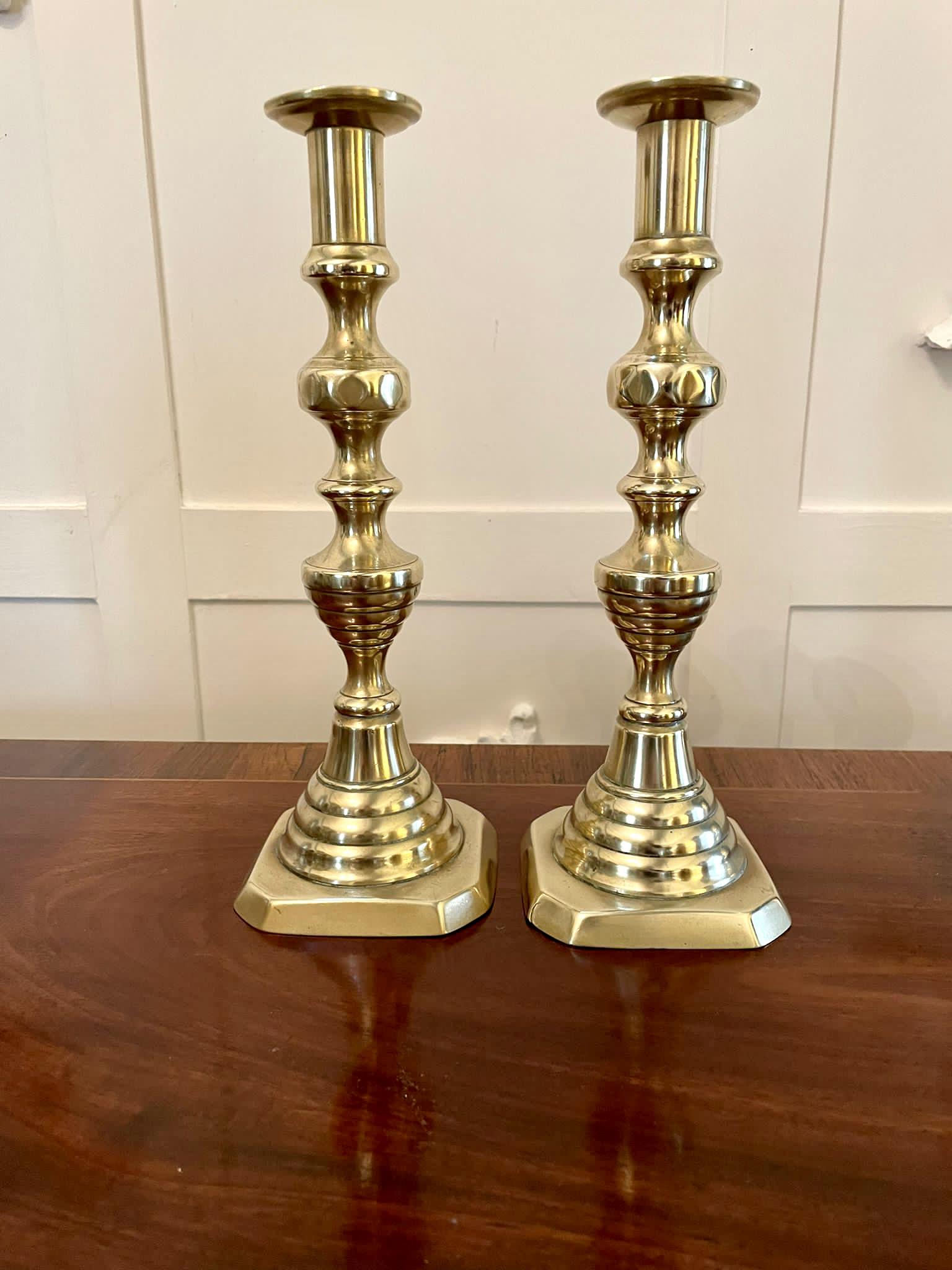 Pair of Antique Victorian Brass Candlesticks (1 of 7) Pair of Antique Victorian Brass Candlesticks (1 of 7)
