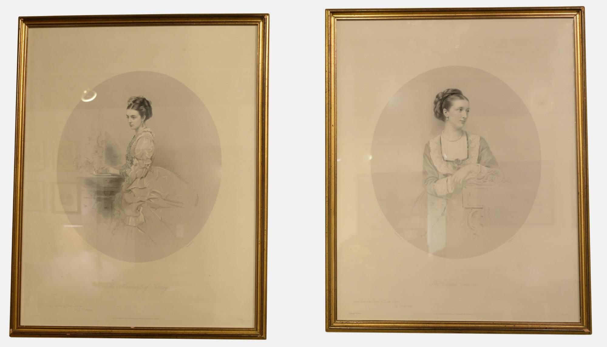 Pair of Etchings of Ladies of the Court (1 of 4) Pair of Etchings of Ladies of the Court (1 of 4)