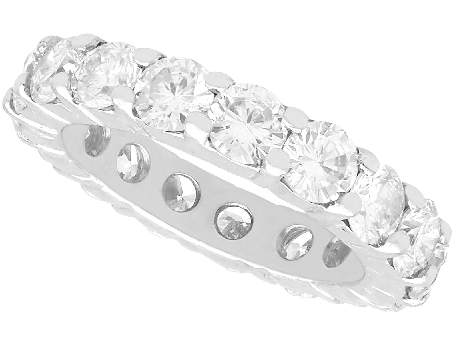 Vintage 2.55ct Diamond & Platinum Full Eternity Ring c.1950 (1 of 10)
