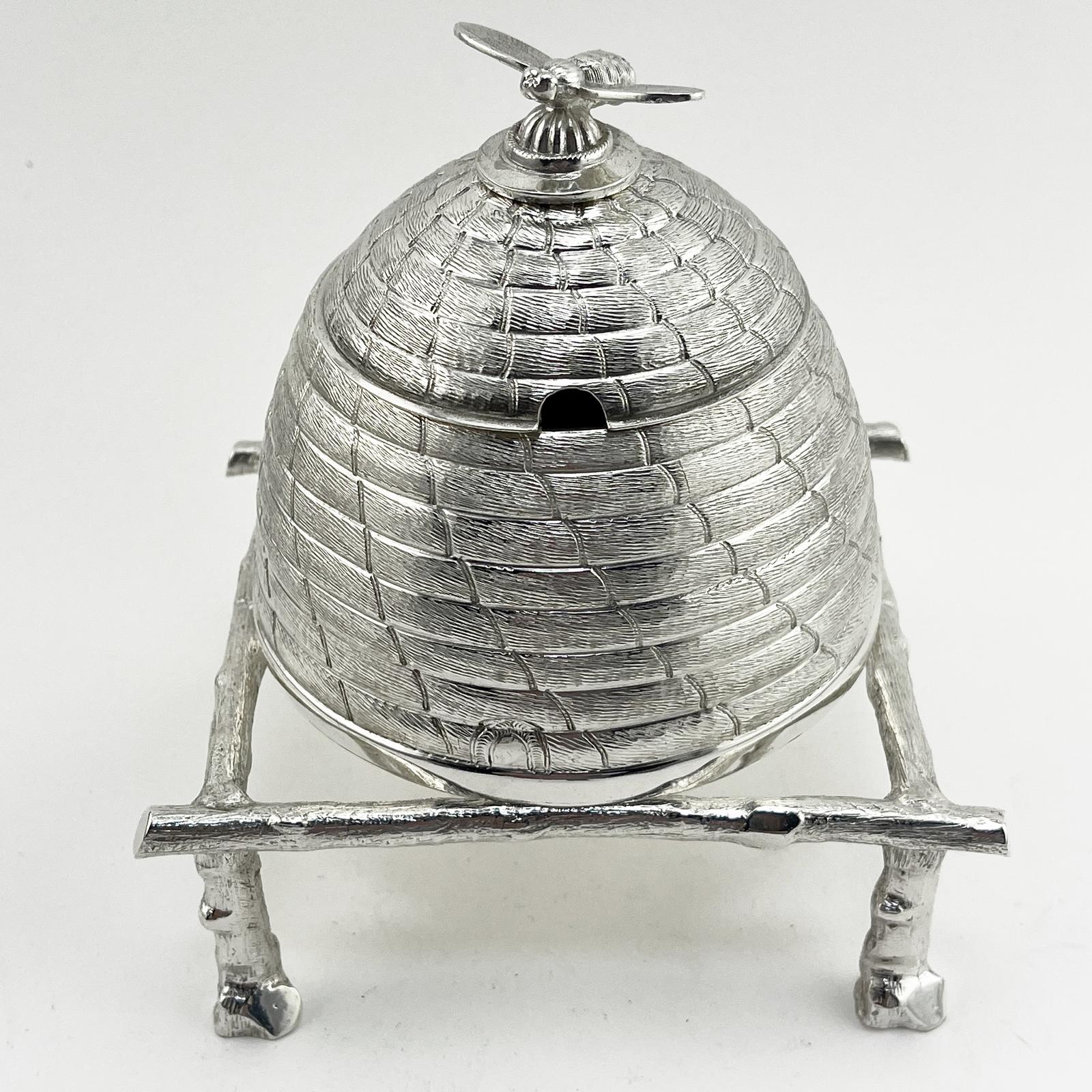 Unusual Victorian Silver Plated Beehive Honey Pot (1 of 6) Unusual Victorian Silver Plated Beehive Honey Pot (1 of 6)