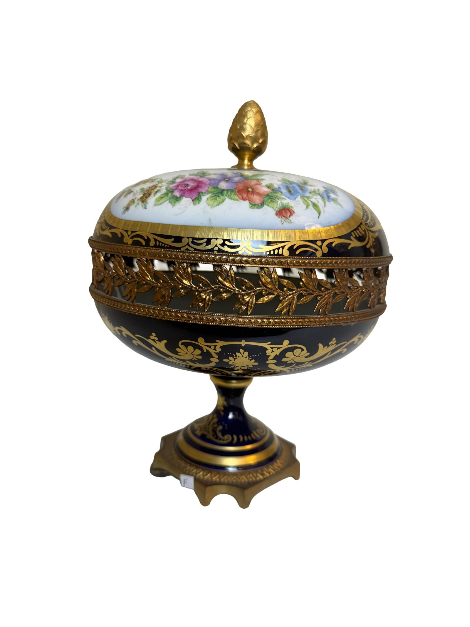 Late 19th C. Limoges Covered Dish with Gilt Ormolu Trim (1 of 8) Late 19th C. Limoges Covered Dish with Gilt Ormolu Trim (1 of 8)