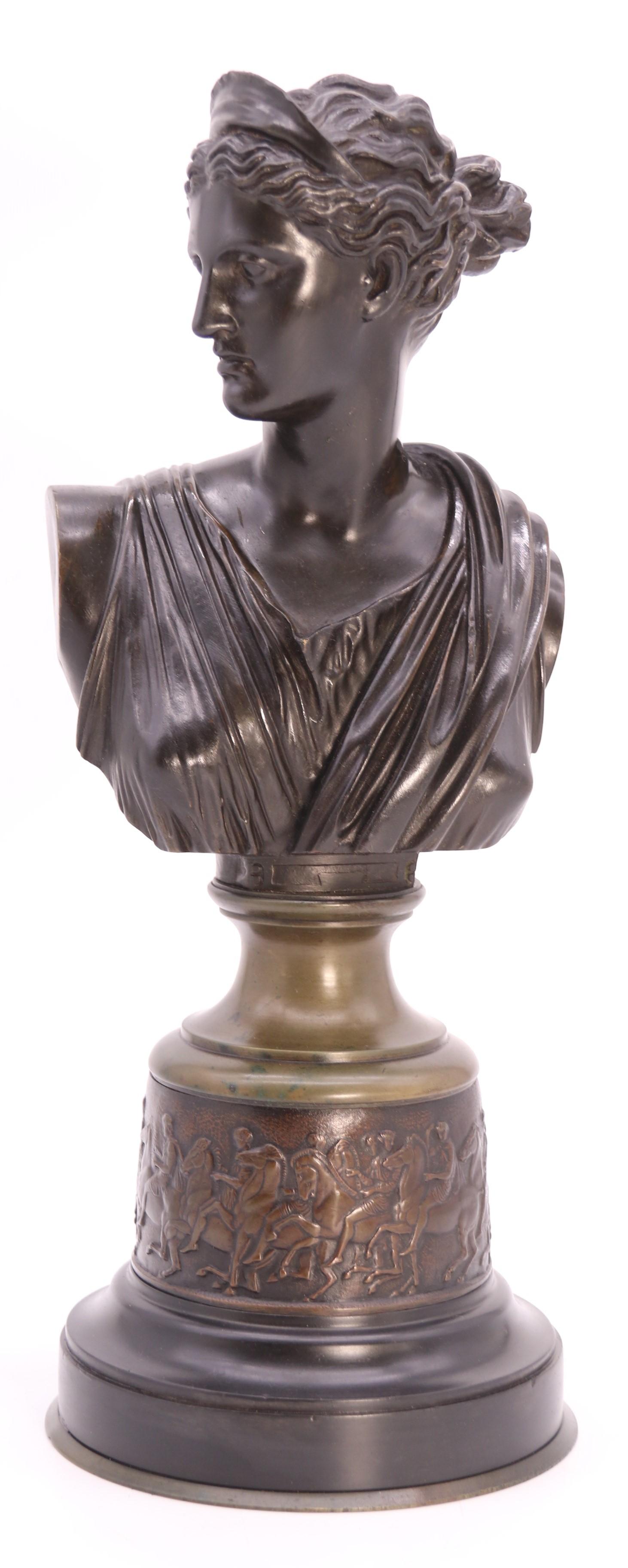 Bronze Bust Study of Diana of Versailles or Diana the Huntress (1 of 24)