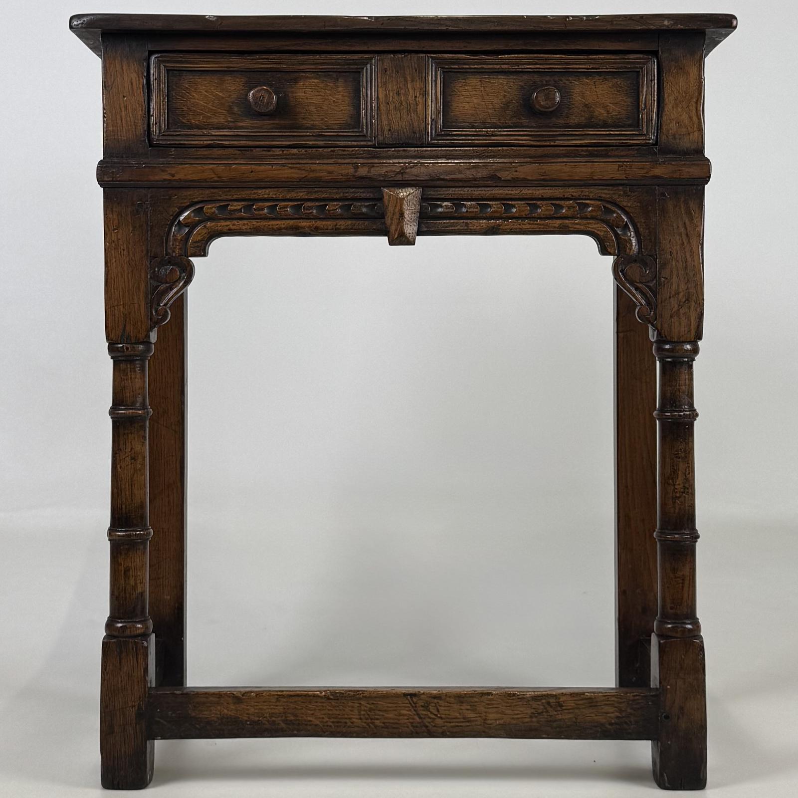 Antique 20th Century Good Quality Small Oak Side Table (1 of 11)