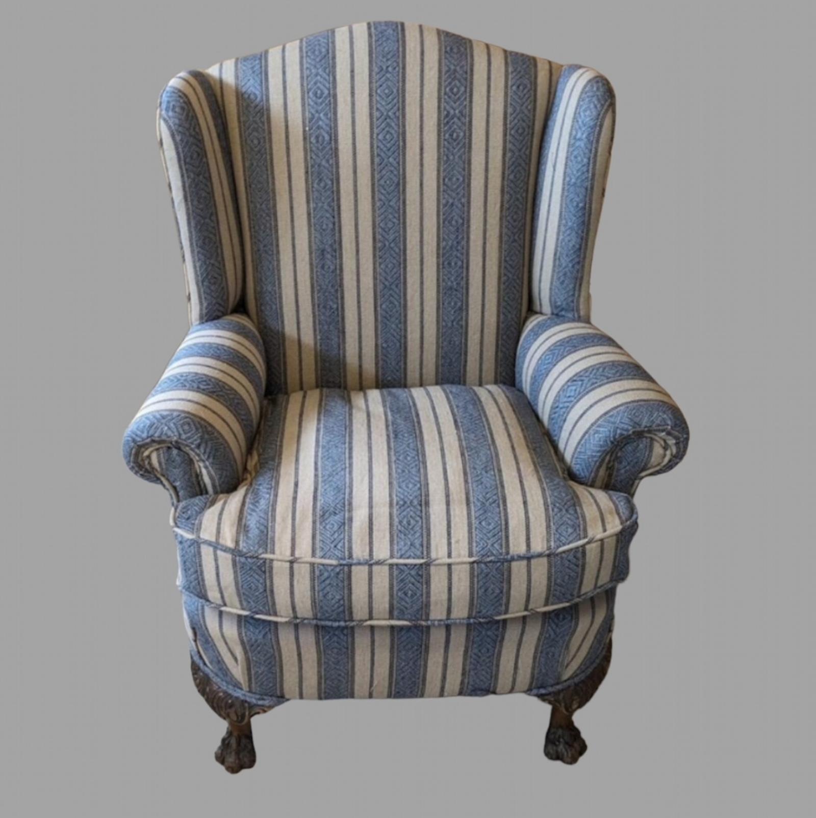 Superb 1920s Wing Armchair (1 of 5)