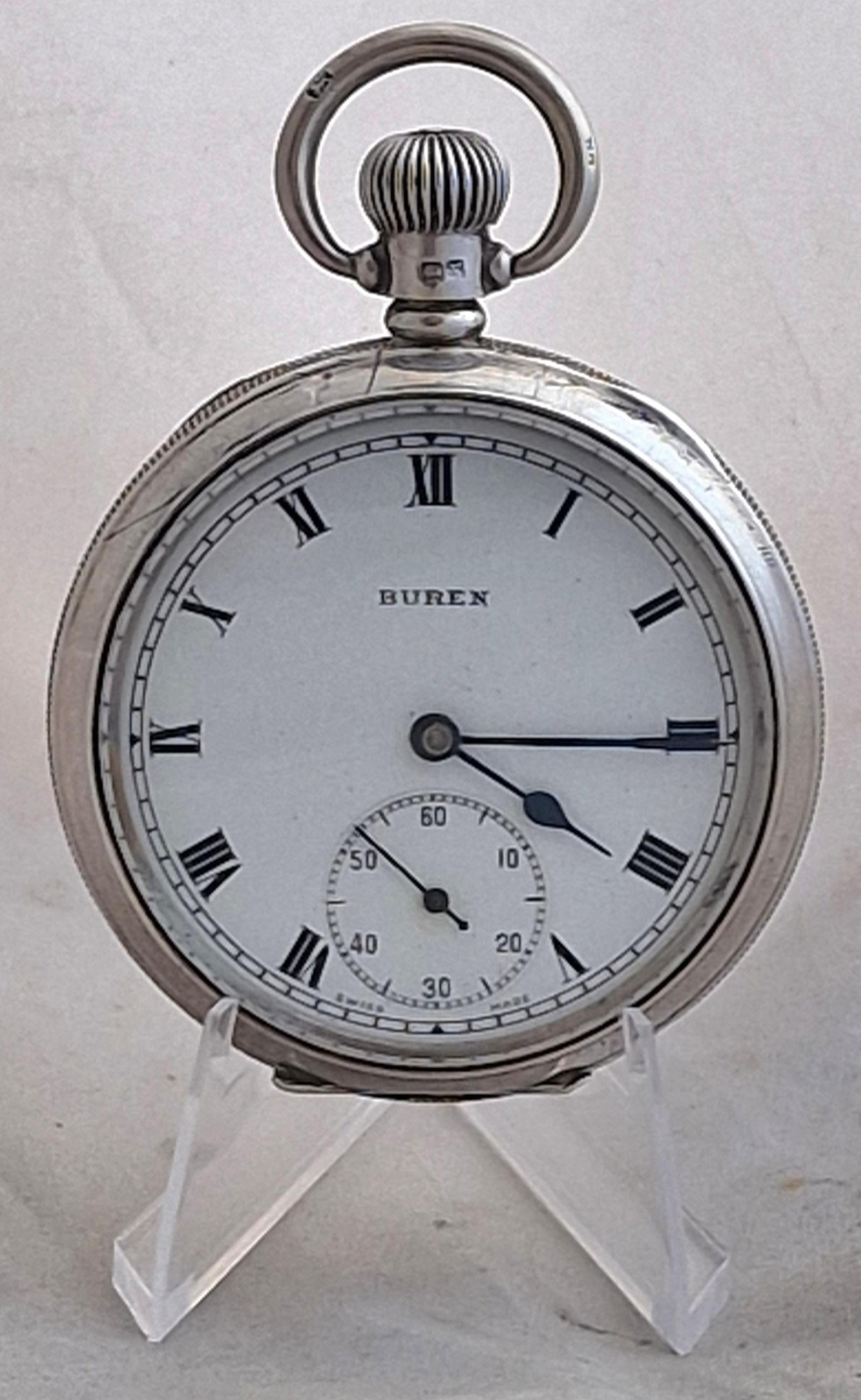 Buren Silver Pocket Watch (1 of 4) Buren Silver Pocket Watch (1 of 4)