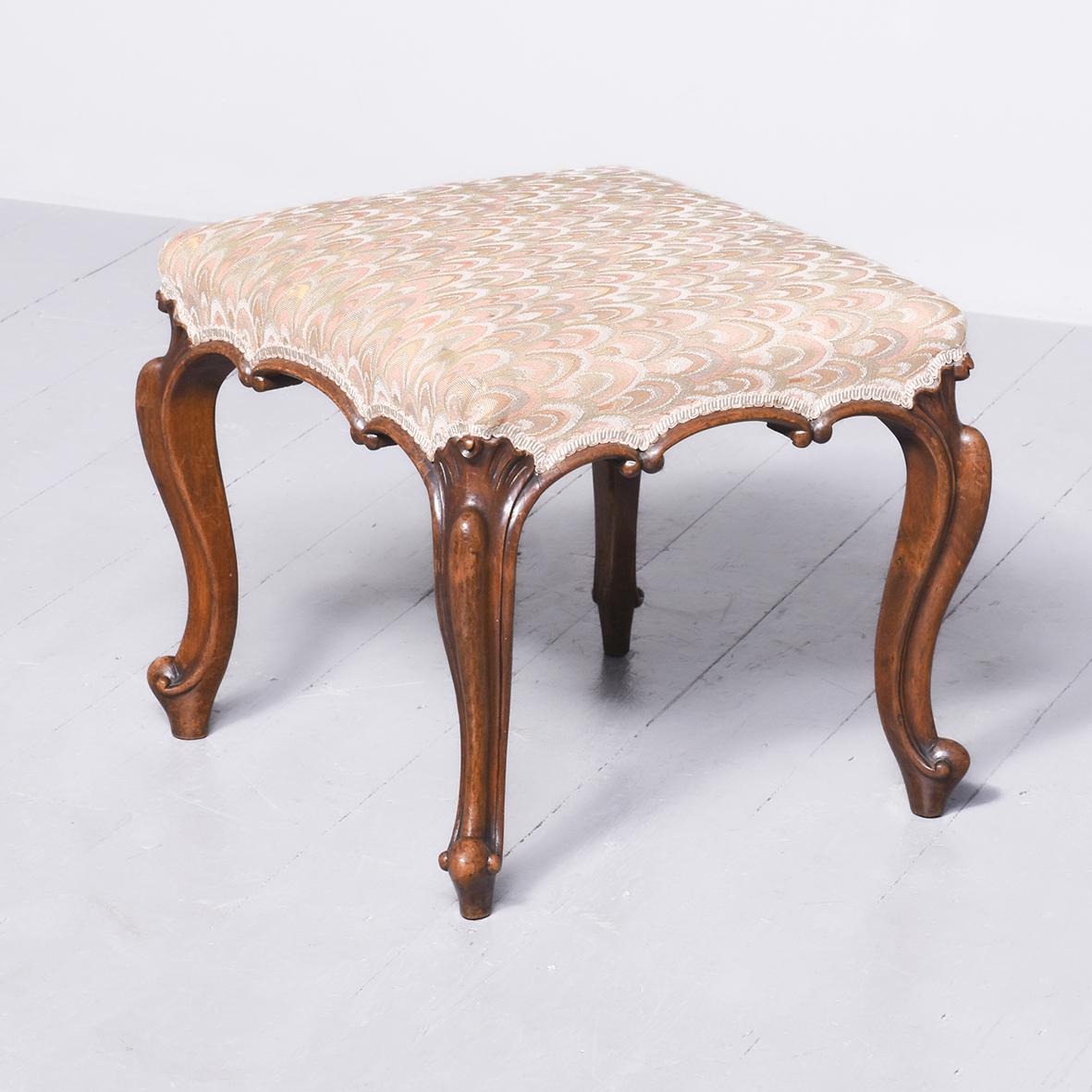 Early Victorian Cabriole Leg Stool (1 of 5) Early Victorian Cabriole Leg Stool (1 of 5)