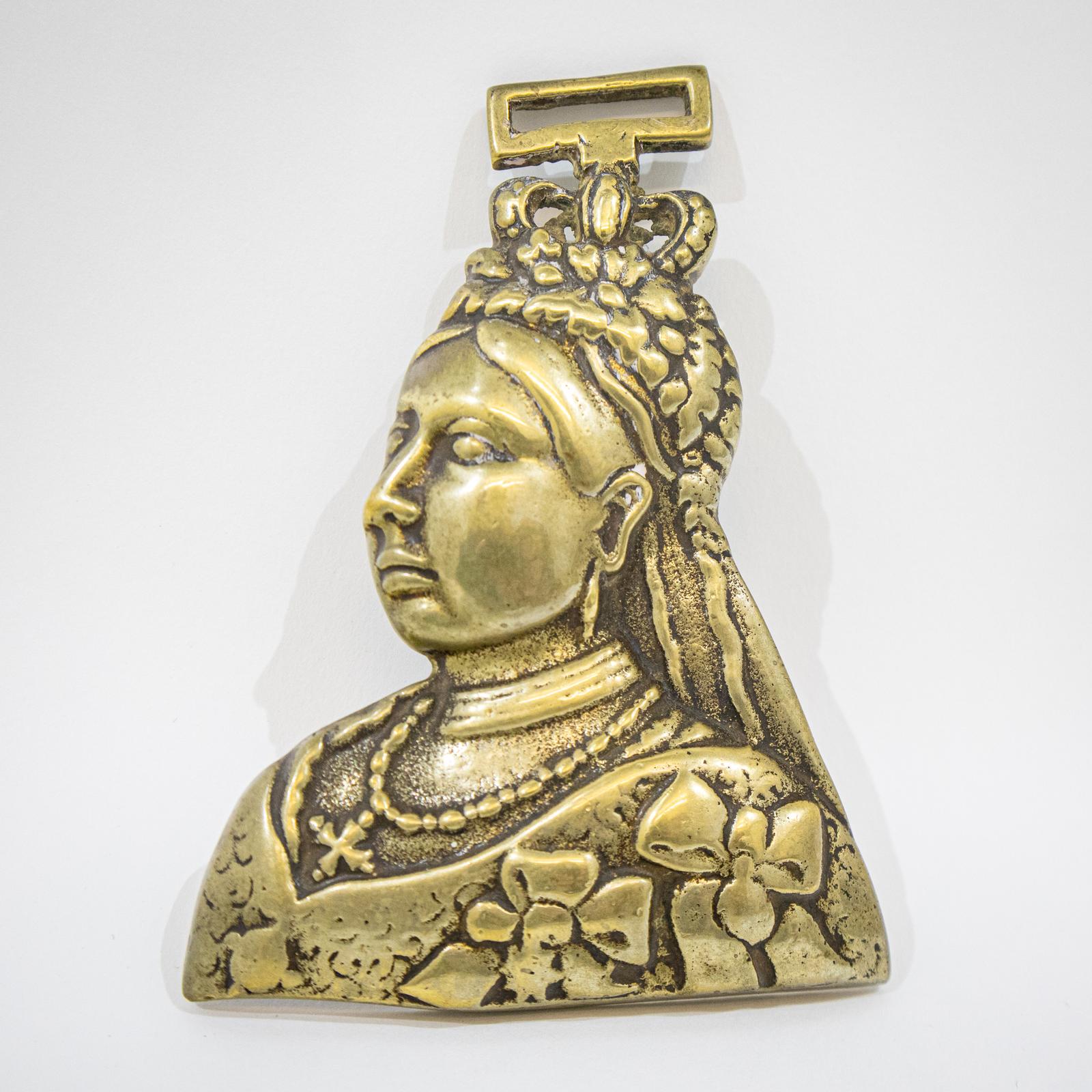 Victorian Horse Brass of Queen Victoria (1 of 5)
