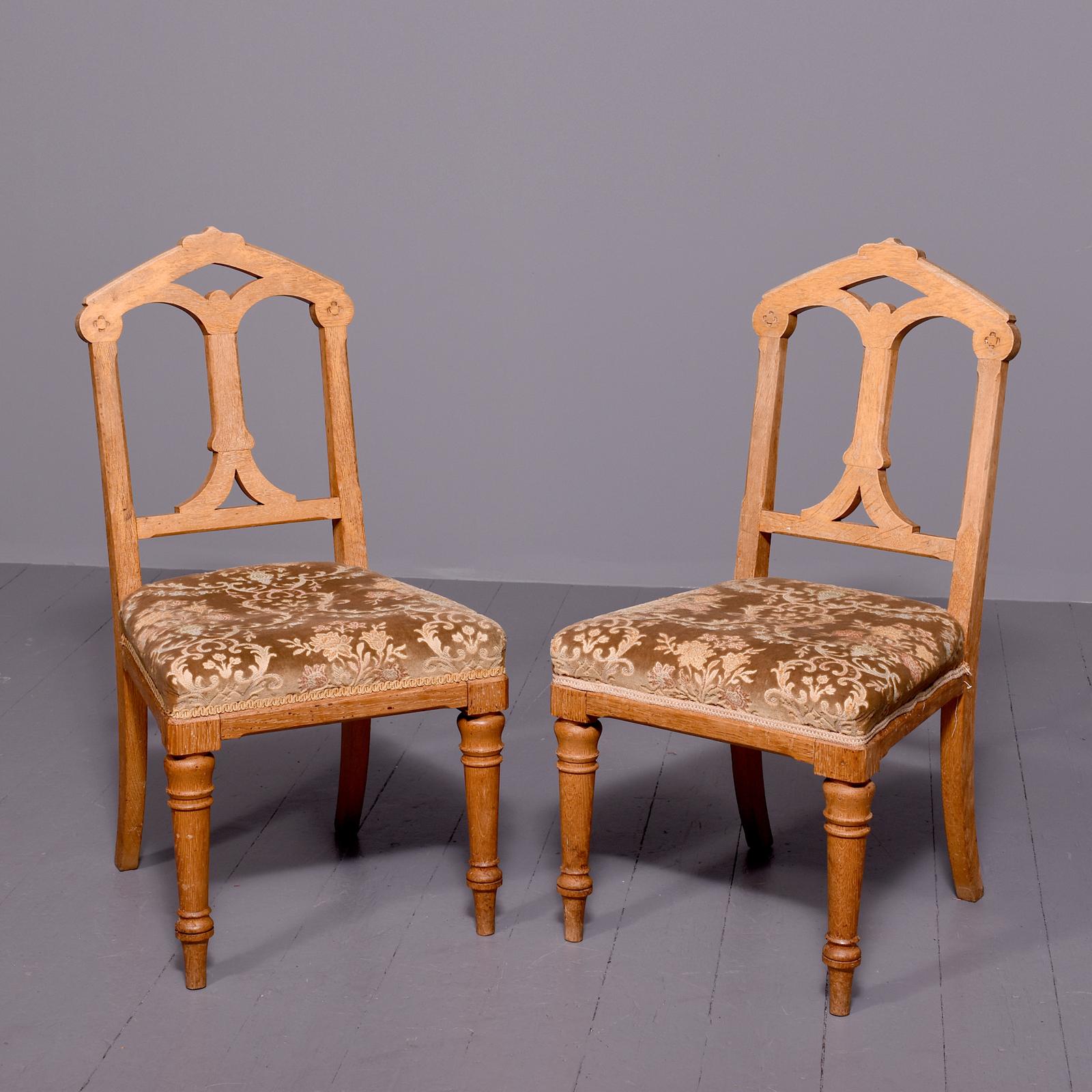 Pair of Oak Gothic Chairs (1 of 7)