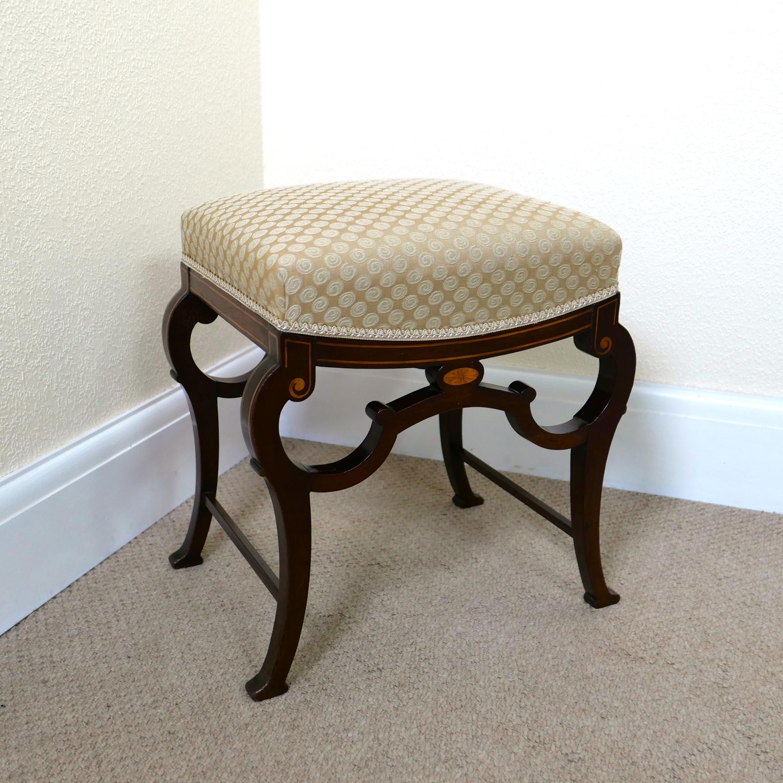 Edwardian Mahogany Dressing Stool (1 of 7)