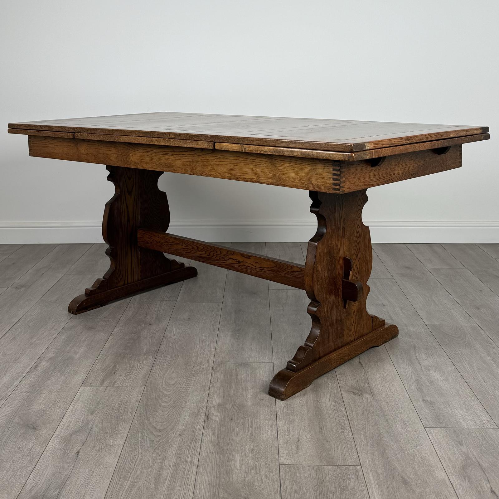 Antique 20th Century Draw Leaf Dining Table In Oak (1 of 5) Antique 20th Century Draw Leaf Dining Table In Oak (1 of 5)