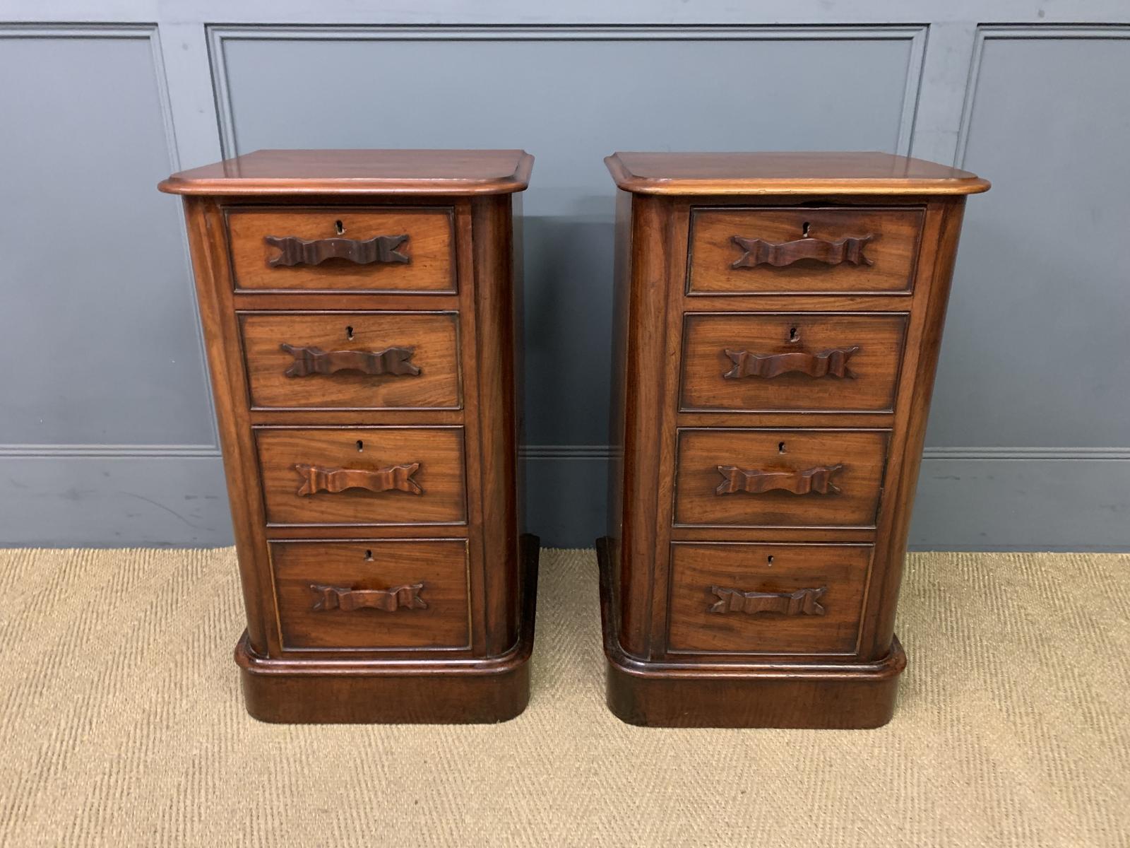 Pair of Victorian Mahogany Bedside Chests (1 of 11)
