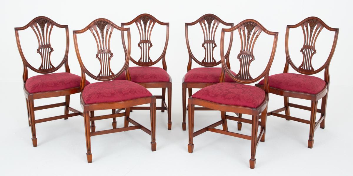 Set of 6 Mahogay Hepplewhite Style Dining Chairs (1 of 7) Set of 6 Mahogay Hepplewhite Style Dining Chairs (1 of 7)