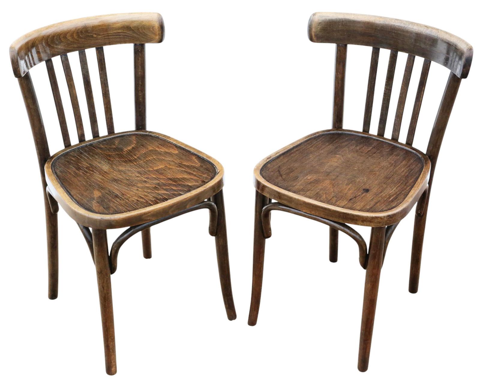 Antique Retro Mid Century Pair of Bentwood Bistro Dining Chairs - Quality Thonet Yugoslavia (1 of 6) Antique Retro Mid Century Pair of Bentwood Bistro Dining Chairs - Quality Thonet Yugoslavia (1 of 6)