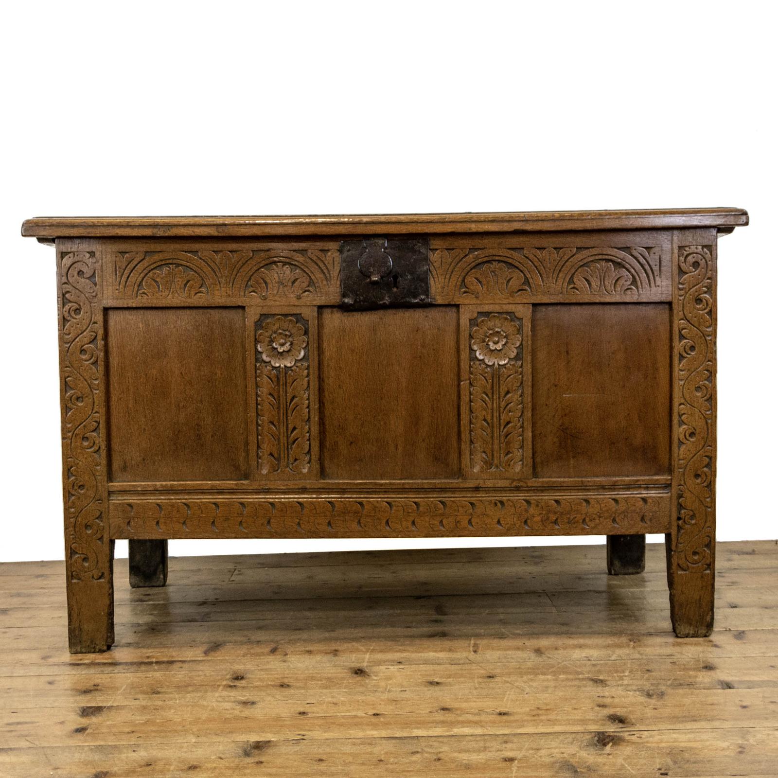 18th Century Antique Carved Oak Coffer (1 of 13) 18th Century Antique Carved Oak Coffer (1 of 13)