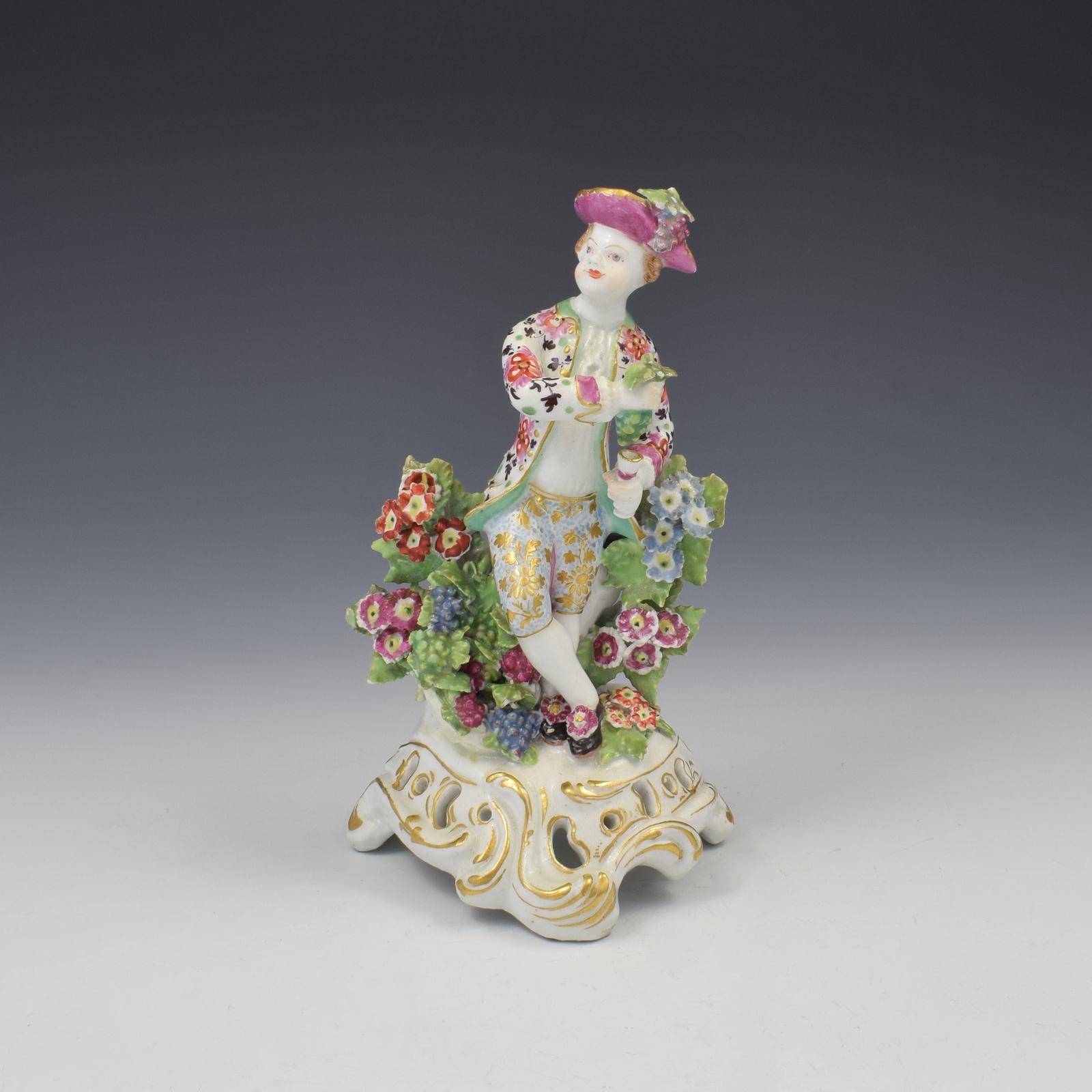 Rare Bow Porcelain Figure of Autumn Adolescent Four Seasons c.1760 (1 of 12)