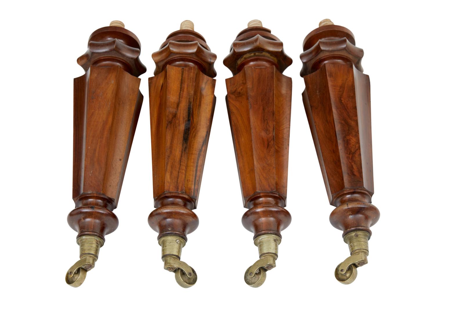 Set of 4 19th Century Mahogany Dining Table Legs For Project (1 of 6)