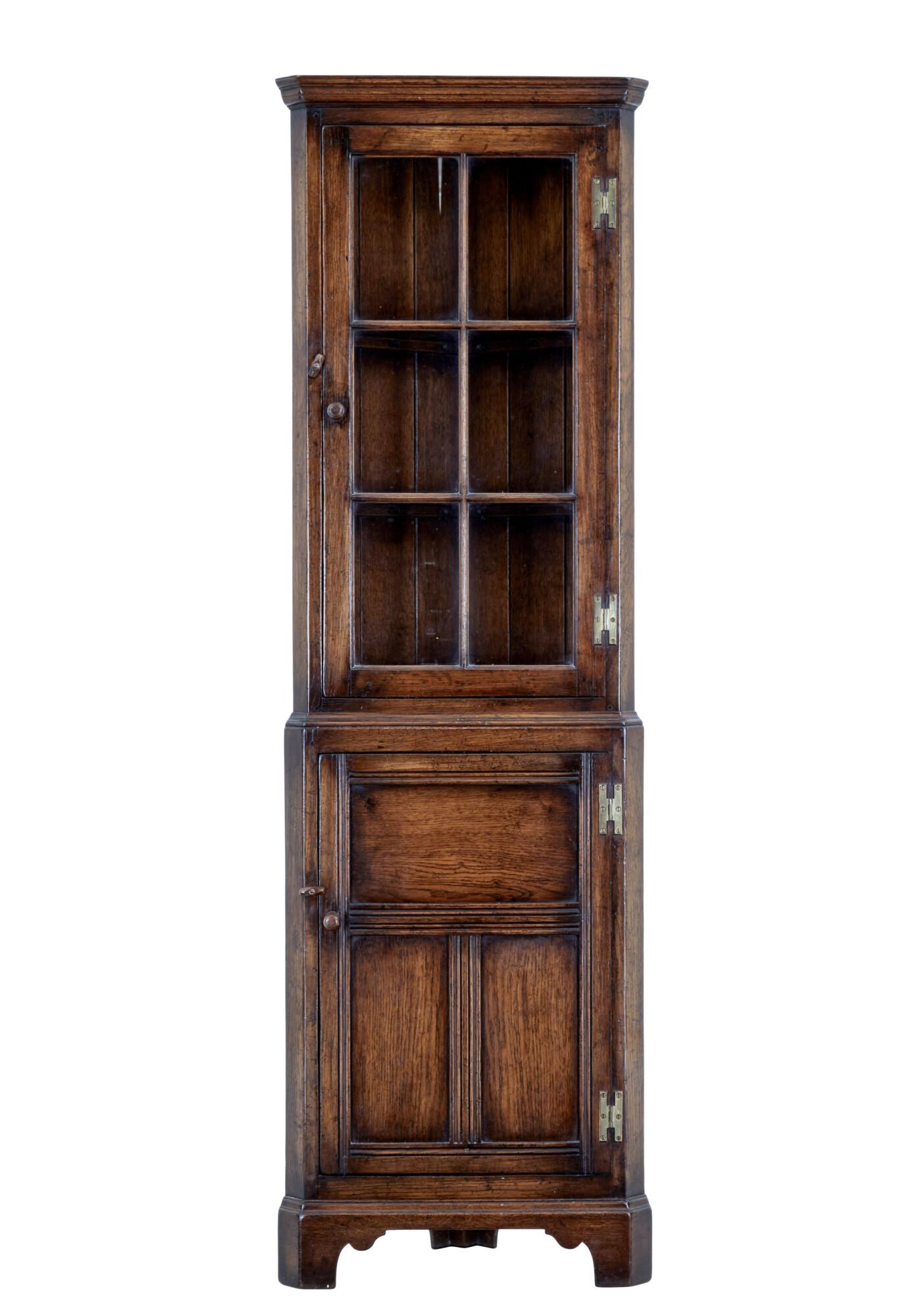 20th Century English Oak Corner Cabinet (1 of 6)