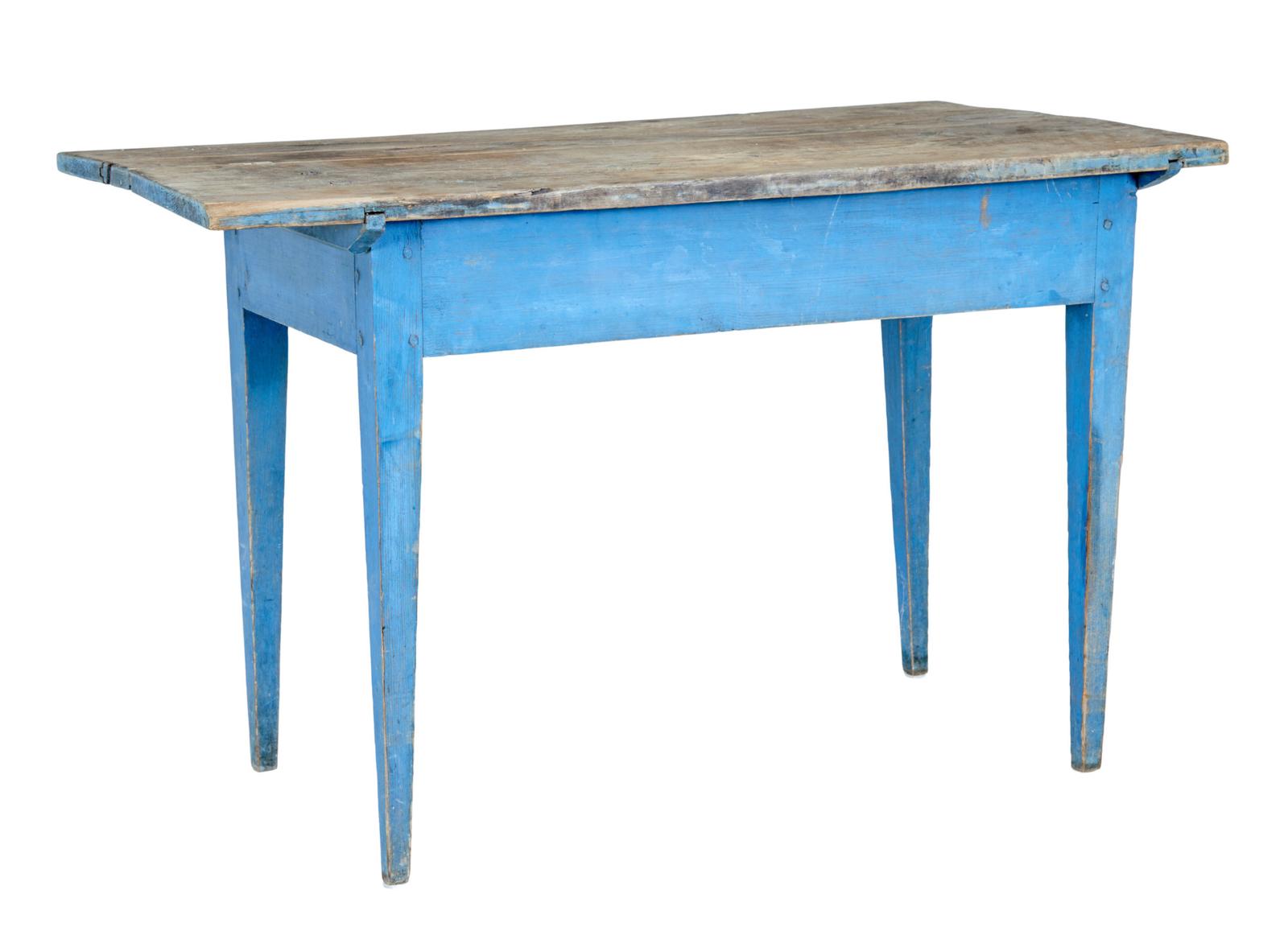 Rustic 19th Century Painted Pine Side Table (1 of 8)