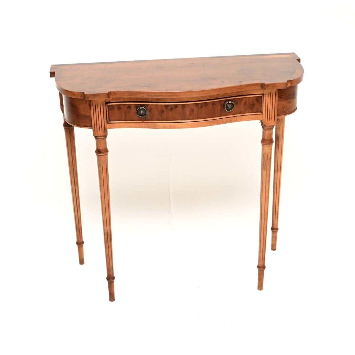 Regency Style Yew Wood Console Table (1 of 7) Regency Style Yew Wood Console Table (1 of 7)