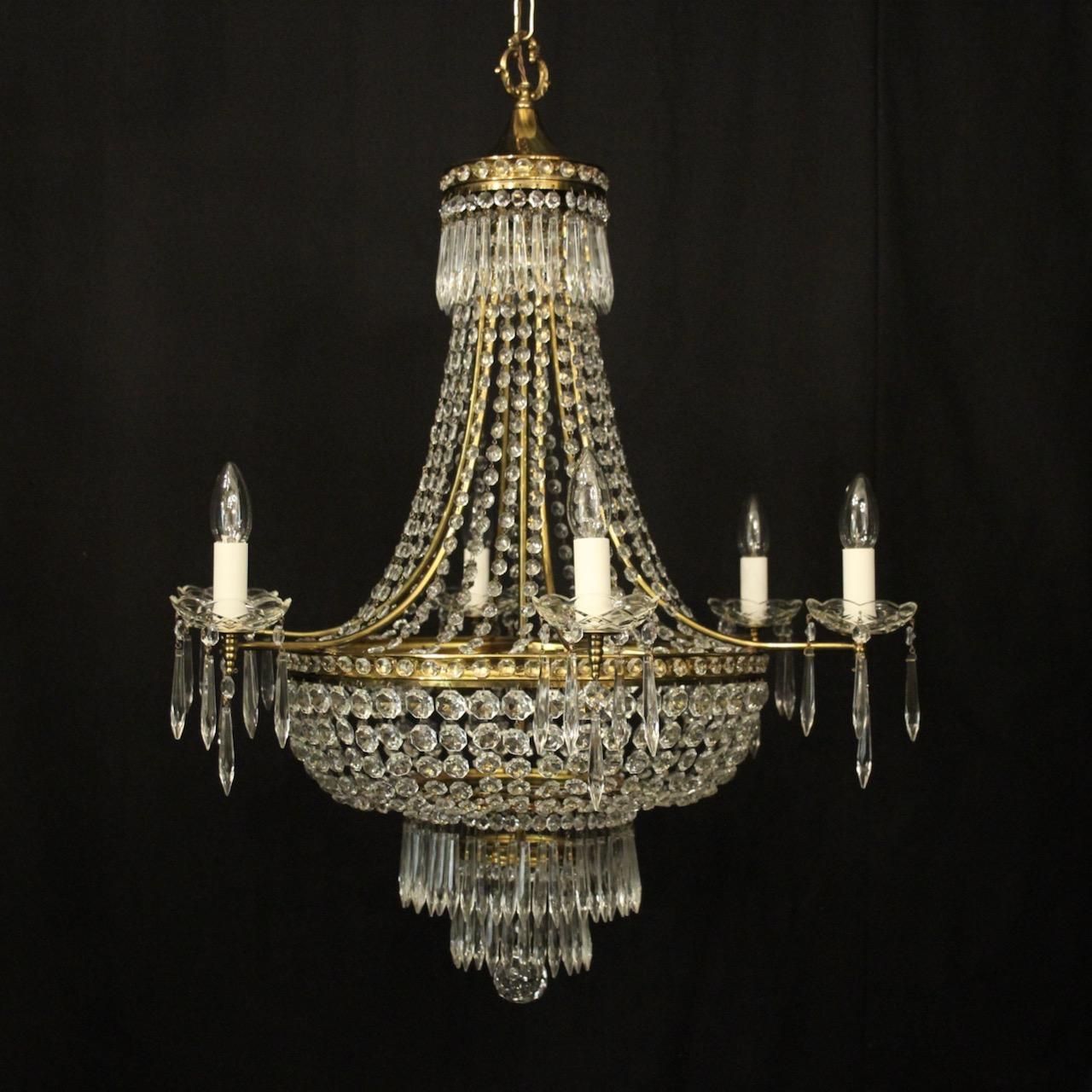French Gilded 9 Light Tent & Waterfall Chandelier (1 of 10) French Gilded 9 Light Tent & Waterfall Chandelier (1 of 10)