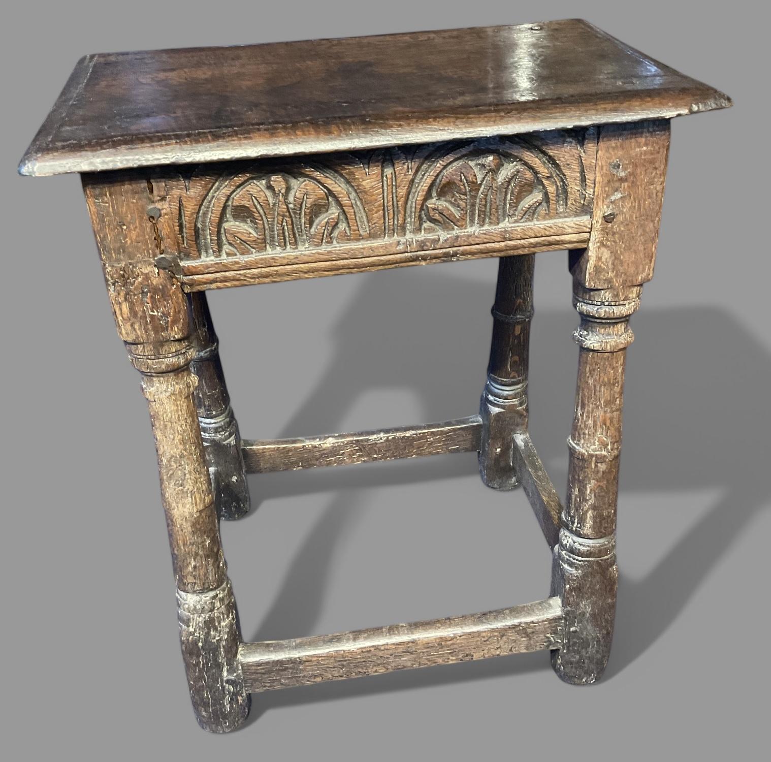 17th Century Oak Joint Stool (1 of 8) 17th Century Oak Joint Stool (1 of 8)