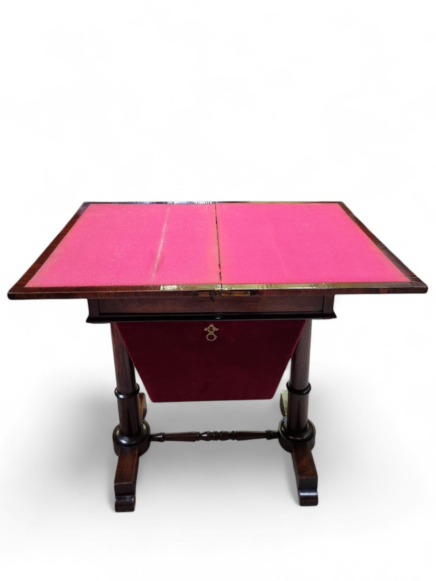 Antique Victorian Rosewood Work Table c.1850 (1 of 12)