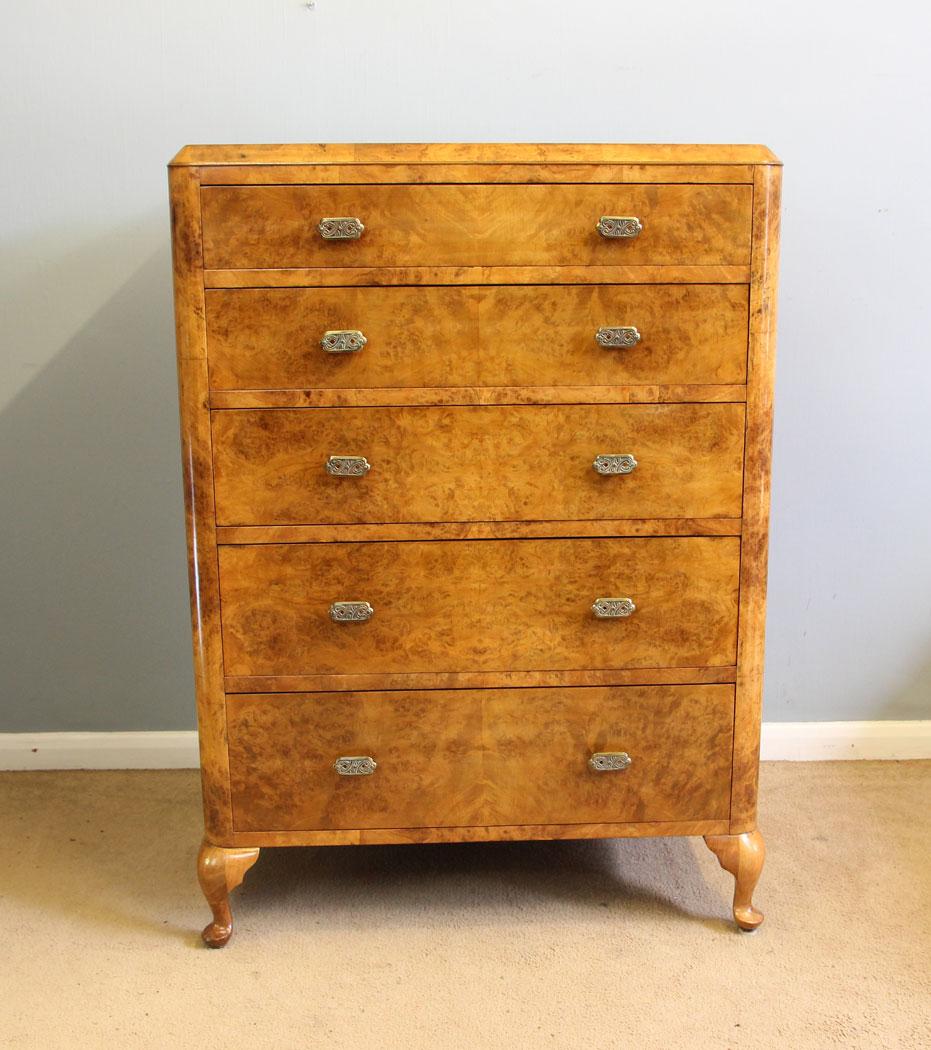 Quality Antique Burr Walnut Chest of Drawers (1 of 14)
