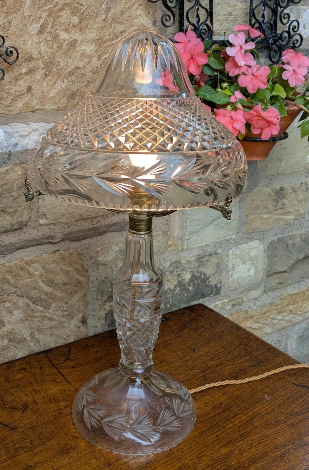 Antique Cut Crystal Table Lamp (1 of 6) Antique Cut Crystal Table Lamp (1 of 6)