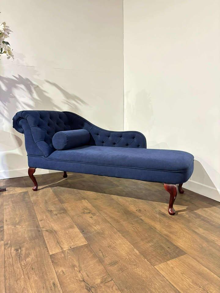 Chaise Longue In Blue Upholstery (1 of 15)
