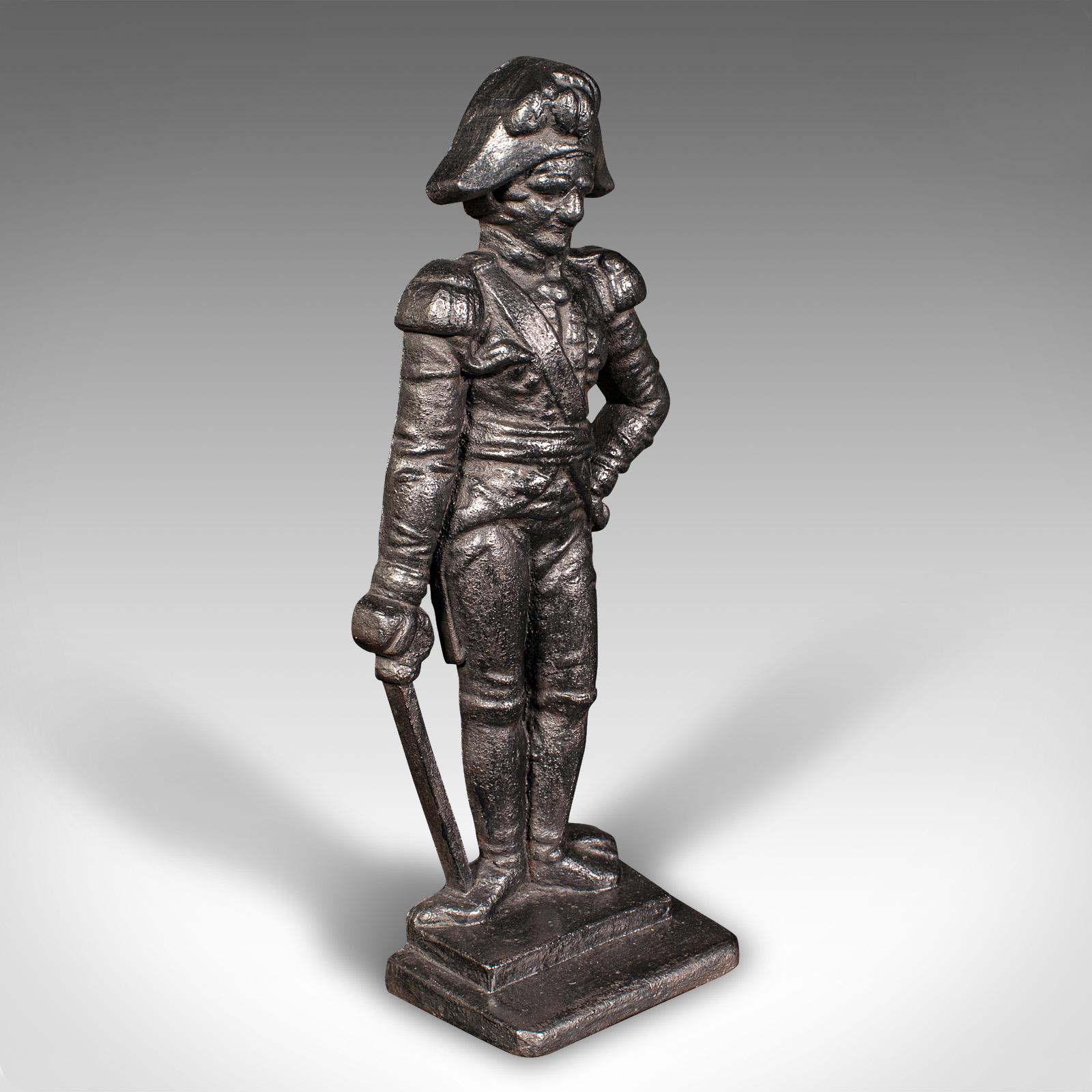Antique Figural Doorstop, English, Cast Iron, Lord Nelson Door Keeper, Regency (1 of 9)