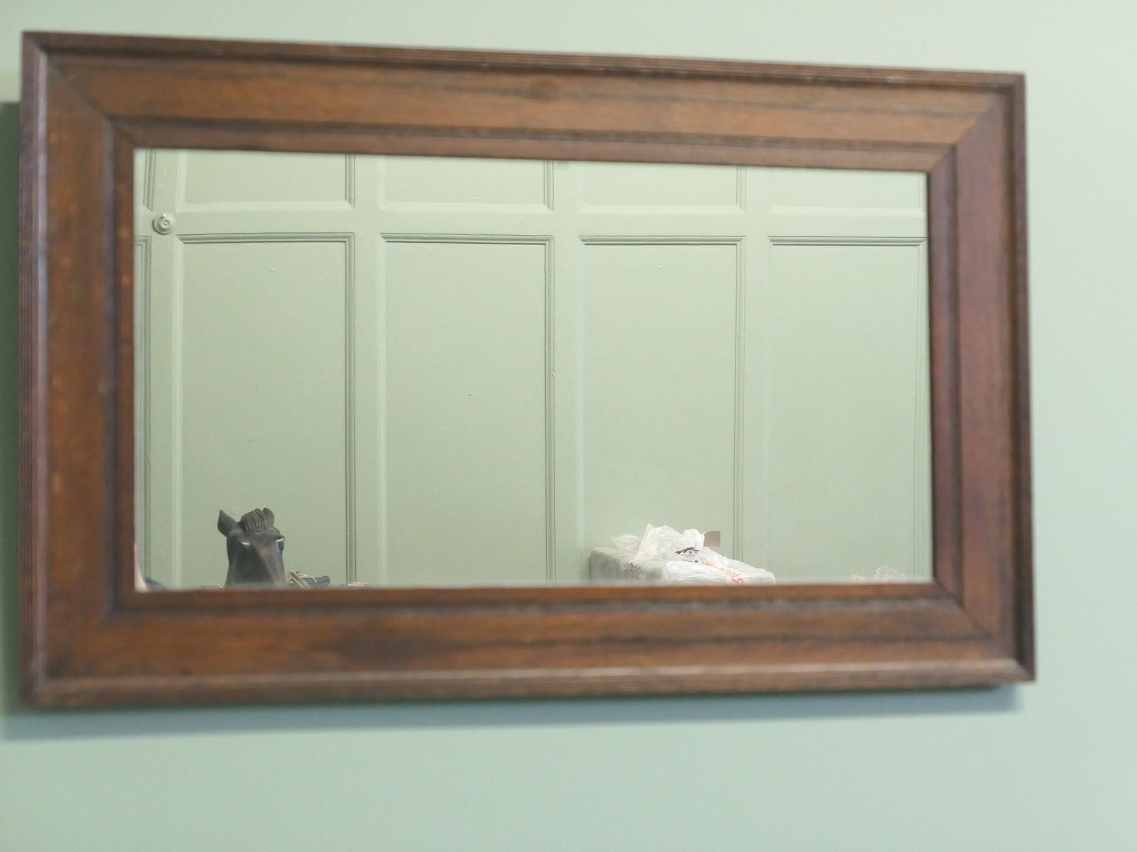 A Good Plain Oak Wall Mirror (1 of 5)