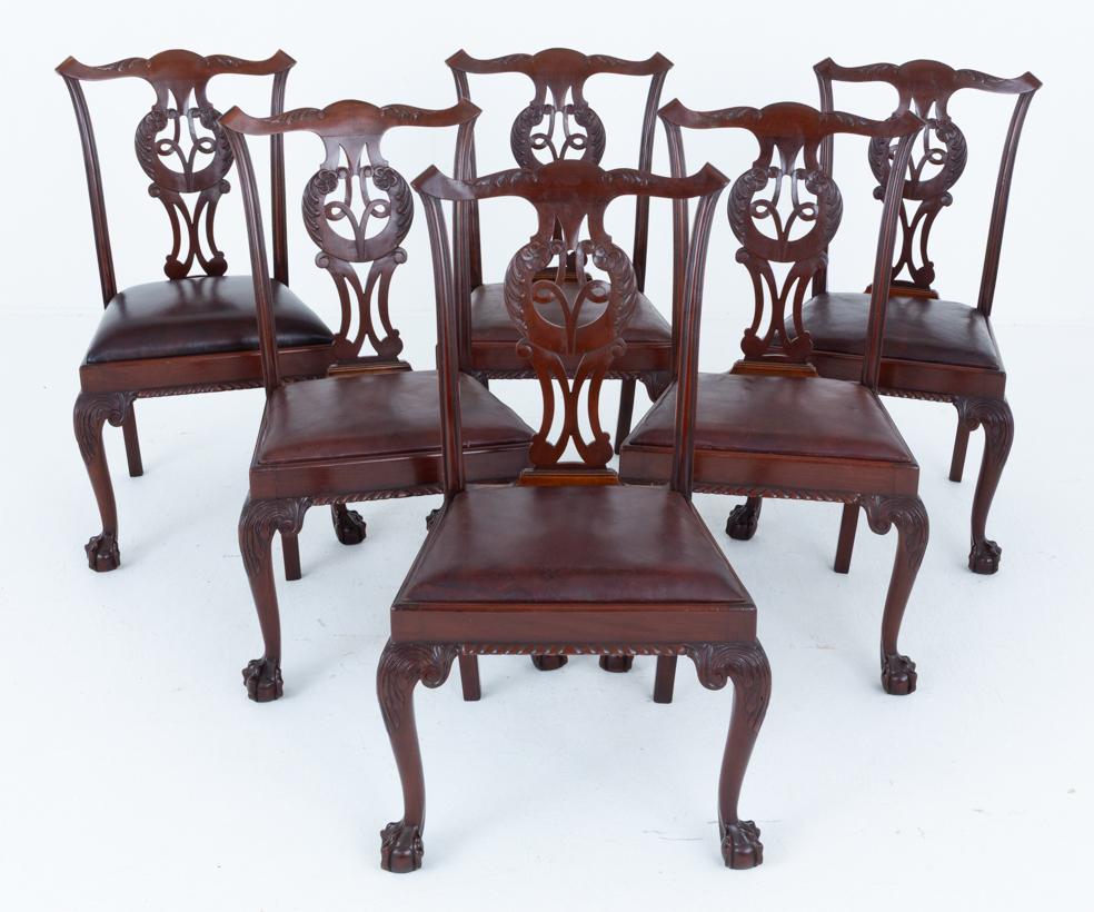 Set of 6 Mahogany Chippendale Style Irish Dining Chairs (1 of 8) Set of 6 Mahogany Chippendale Style Irish Dining Chairs (1 of 8)
