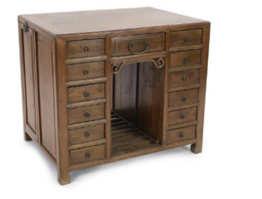 Antique Chinese Kneehole Desk (1 of 13)
