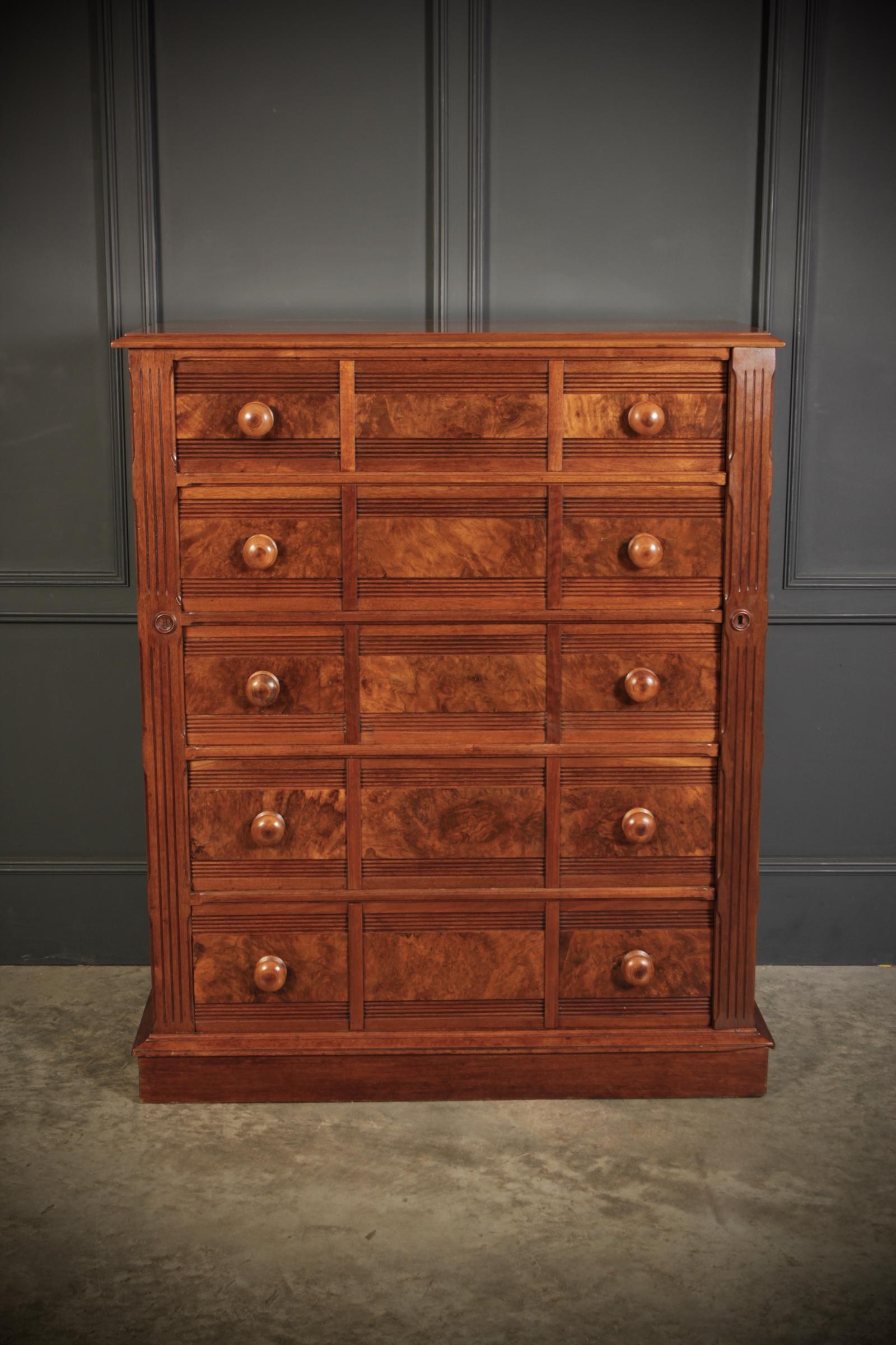 Late Victorian Walnut Chest of Drawers (1 of 10)