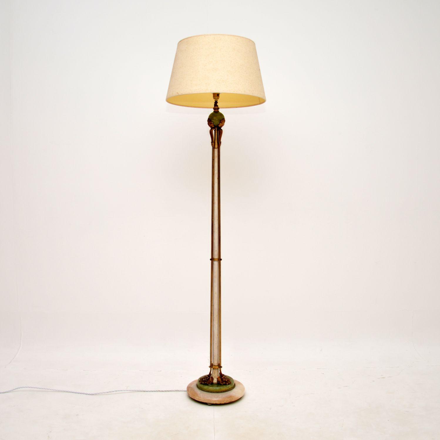 Antique French Onyx & Gilt Metal Floor Lamp (1 of 9) Antique French Onyx & Gilt Metal Floor Lamp (1 of 9)
