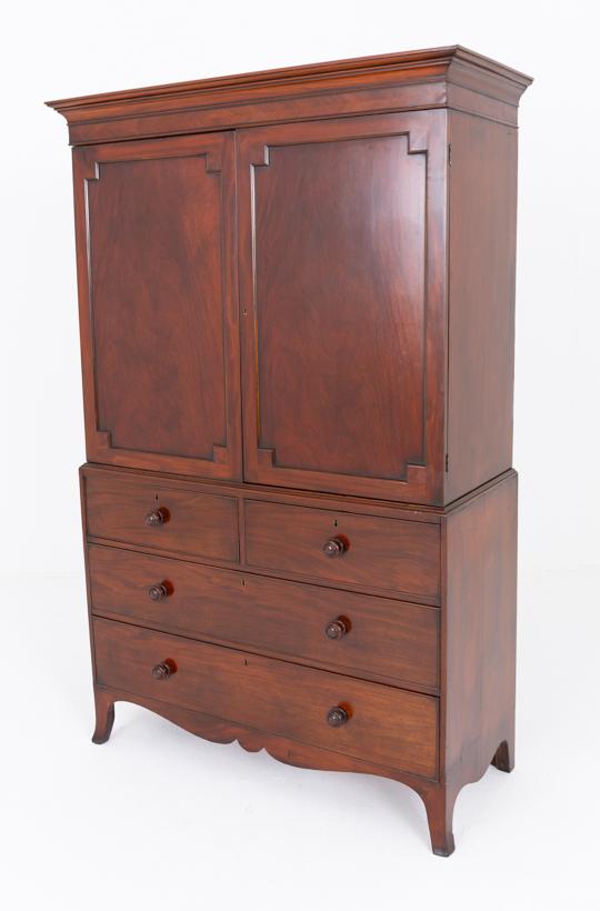 Regency Mahogany Linen Press (1 of 10) Regency Mahogany Linen Press (1 of 10)