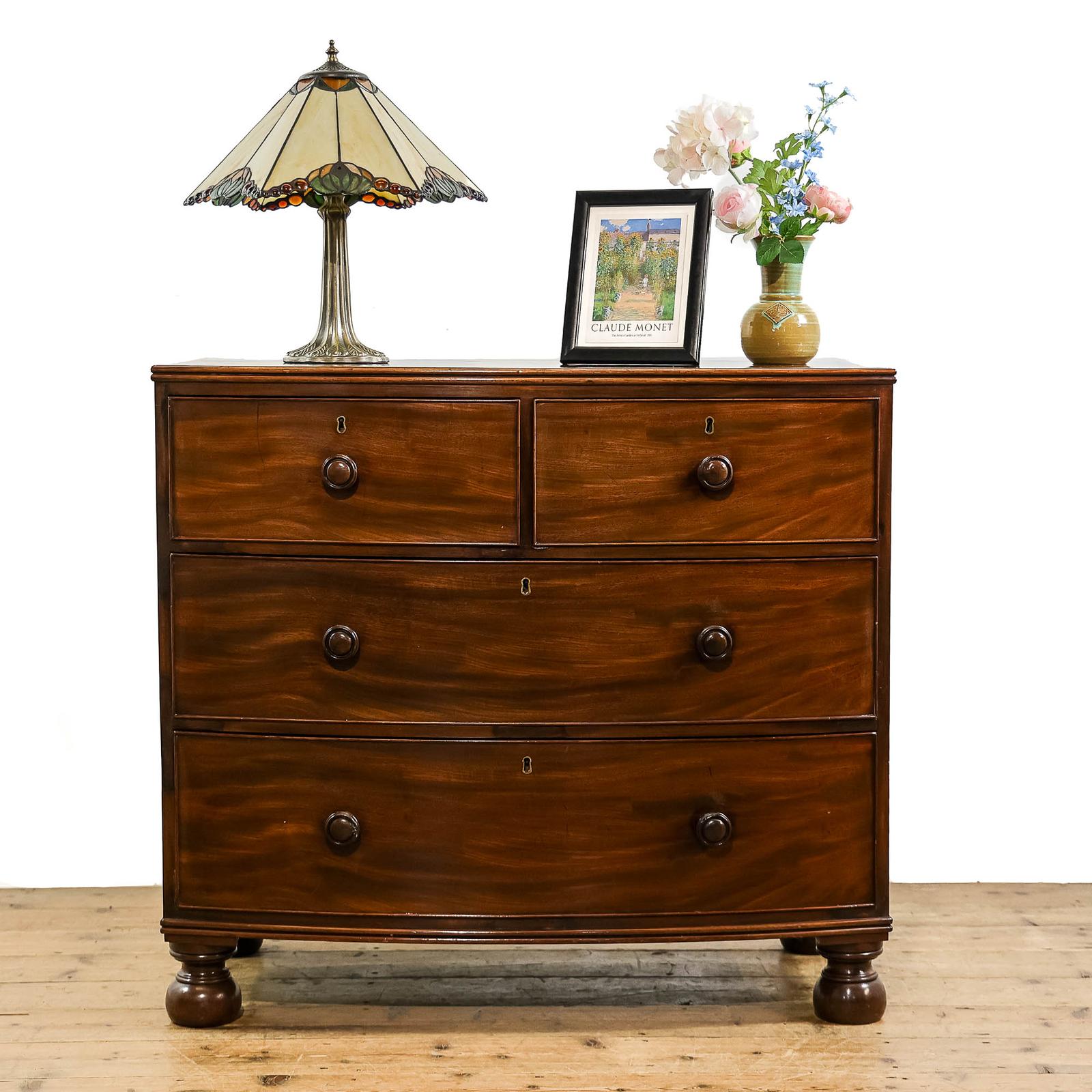 Small Antique Mahogany Bow Front Chest of Drawers (1 of 6) Small Antique Mahogany Bow Front Chest of Drawers (1 of 6)