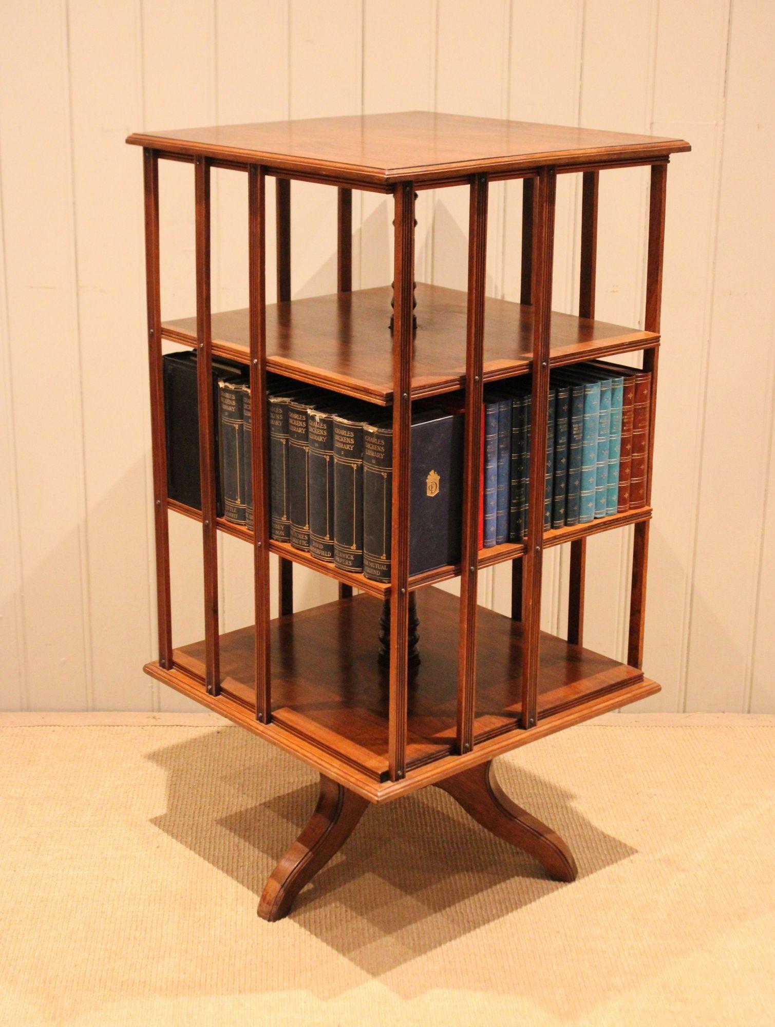 Edwardian Walnut Revolving Bookcase (1 of 11) Edwardian Walnut Revolving Bookcase (1 of 11)