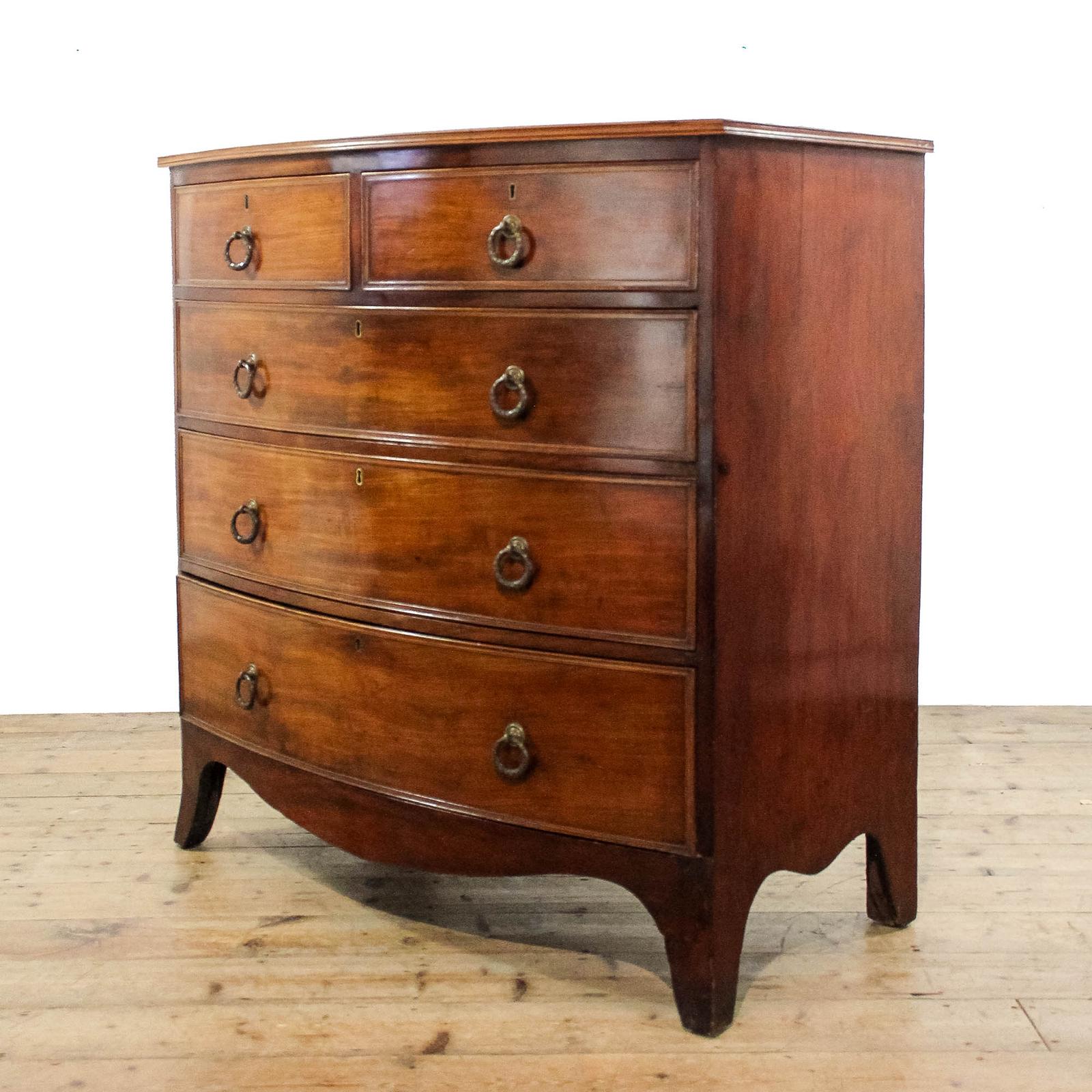 Antique 19th Century Mahogany Bow Front Chest of Drawers (1 of 14) Antique 19th Century Mahogany Bow Front Chest of Drawers (1 of 14)